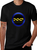 Stylish Black Tee with Circle Graphic