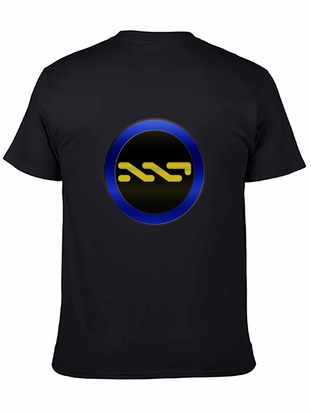 Stylish Black Tee with Circle Graphic