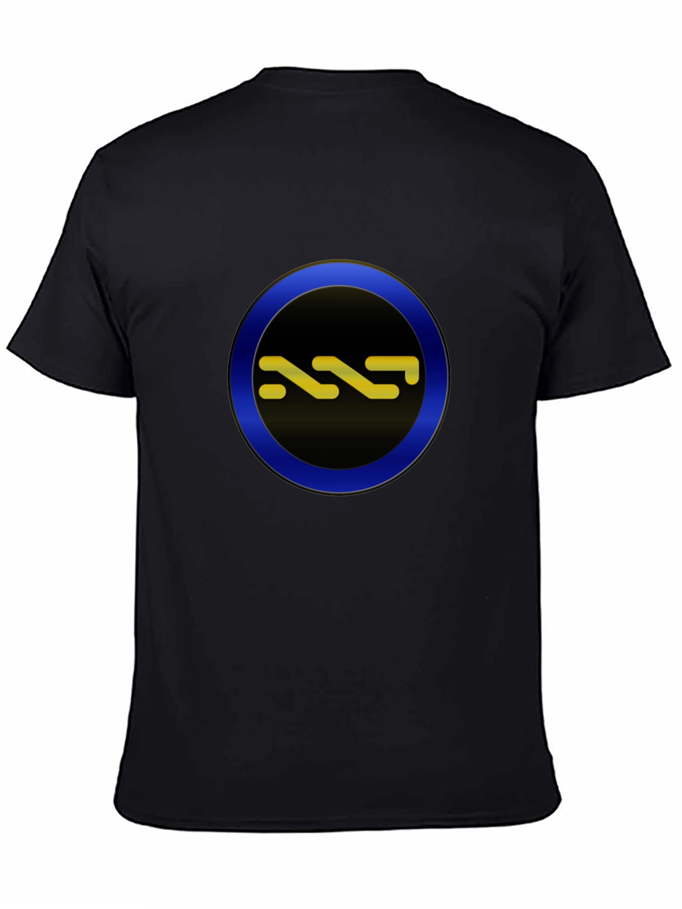 Stylish Black Tee with Circle Graphic