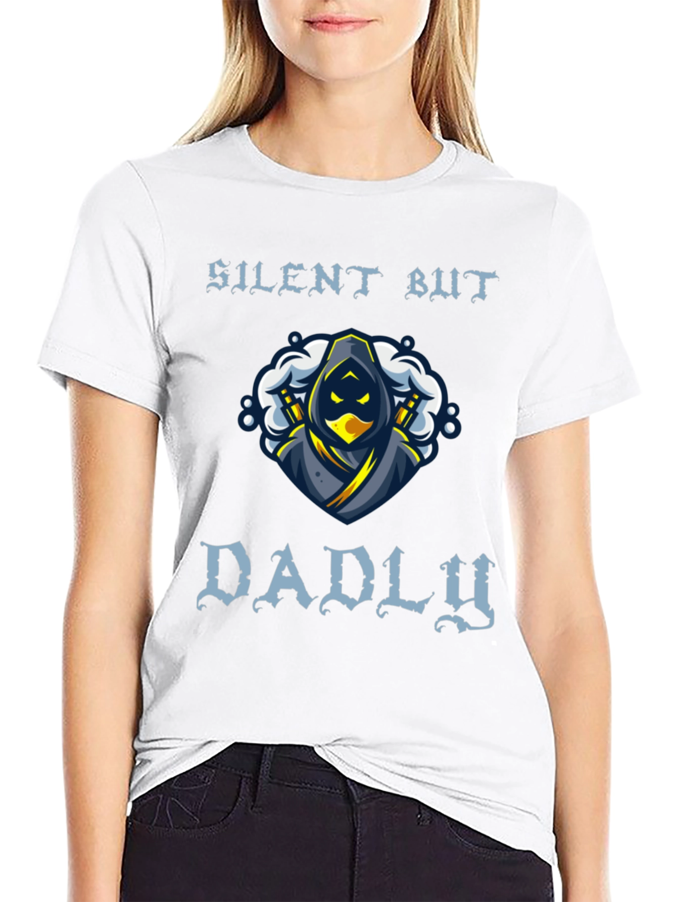 Silent But Dadly Ninja Graphic T-Shirt