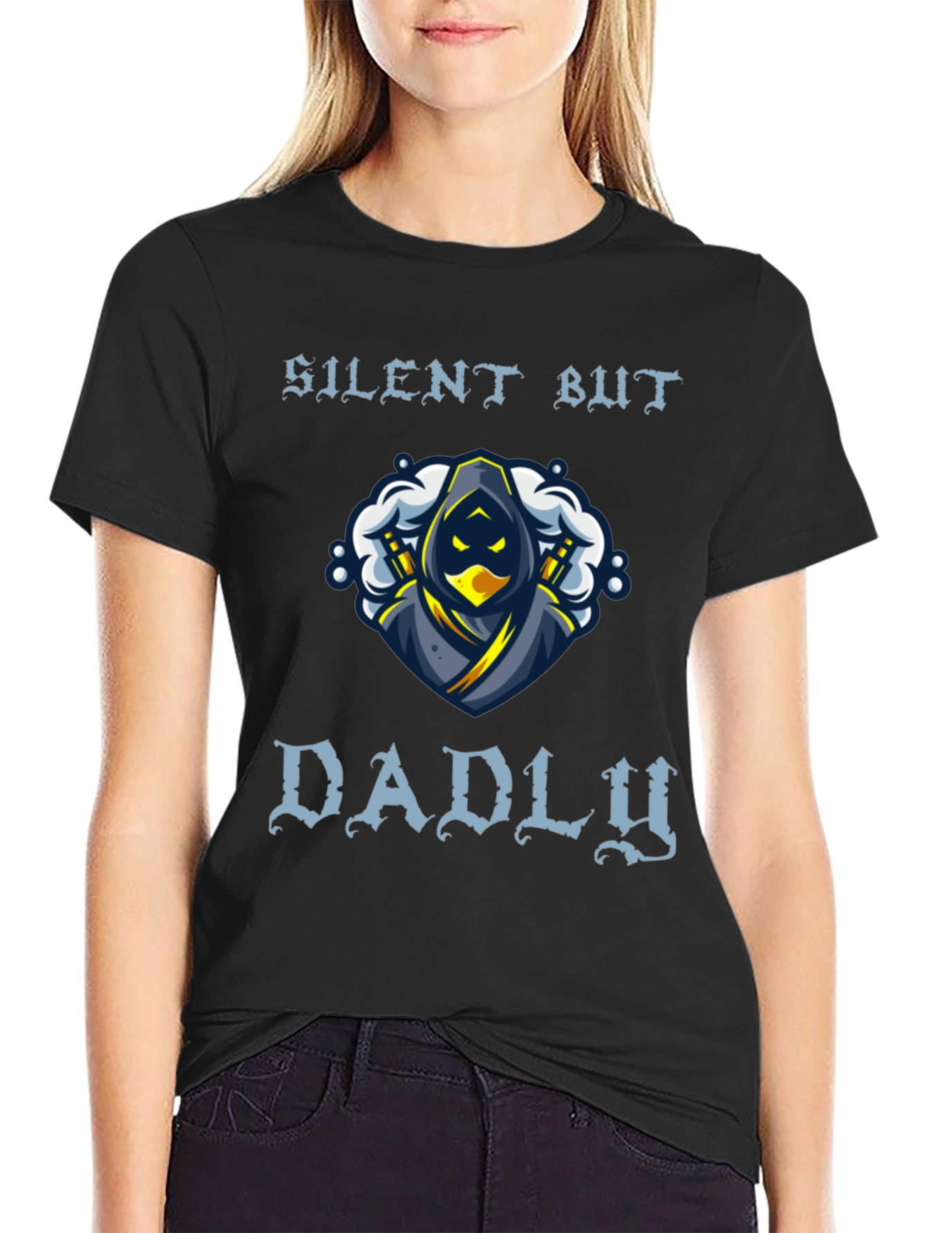 Silent But Dadly Ninja Graphic T-Shirt