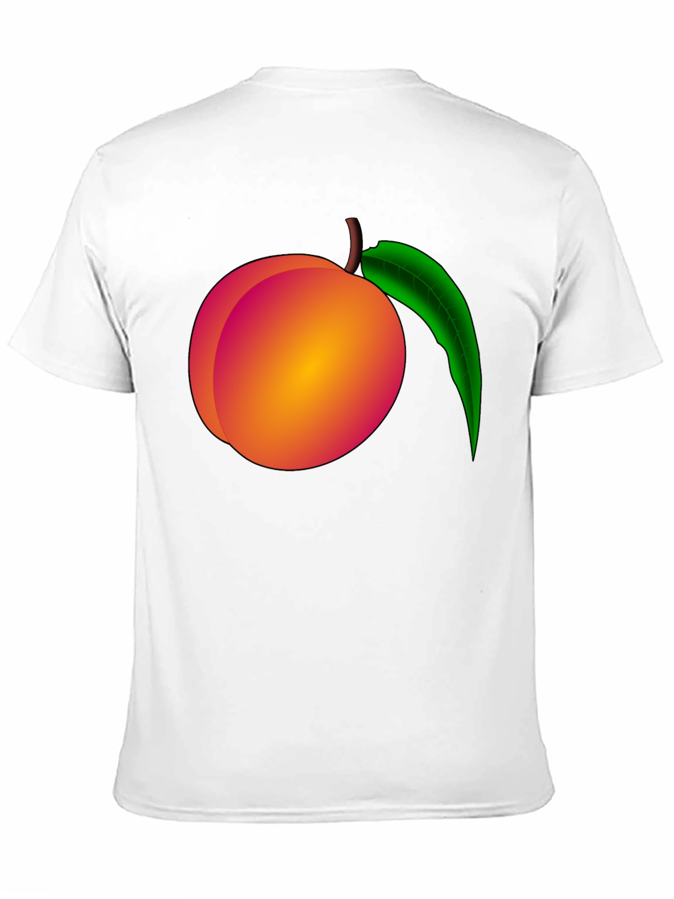 Peach Graphic Black T-Shirt