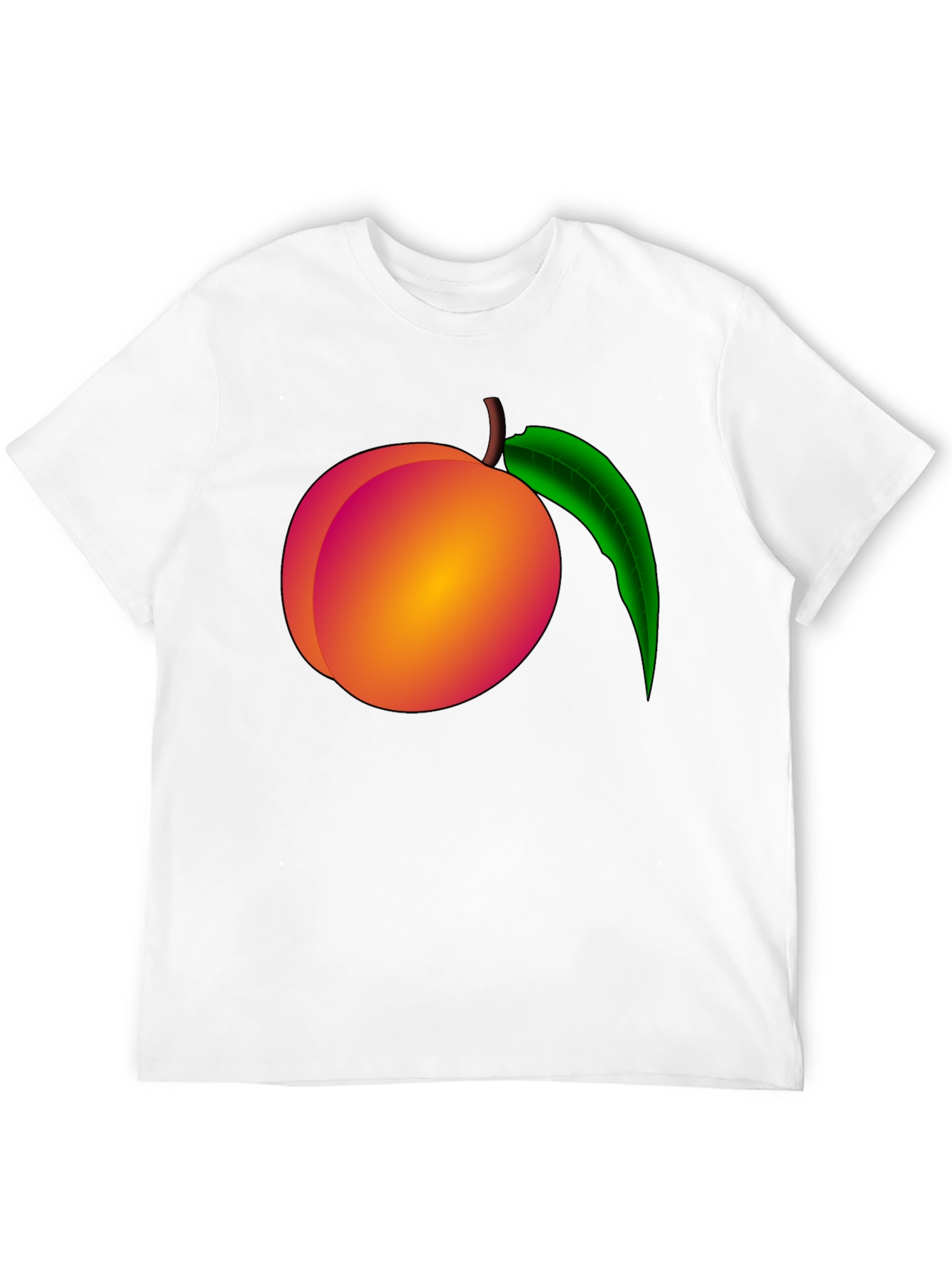 Peach Graphic Black T-Shirt