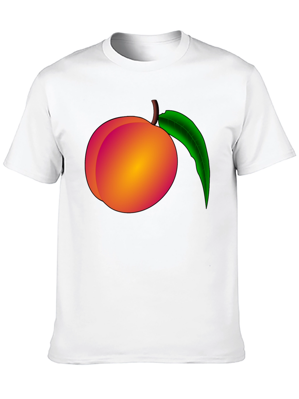 Peach Graphic Black T-Shirt
