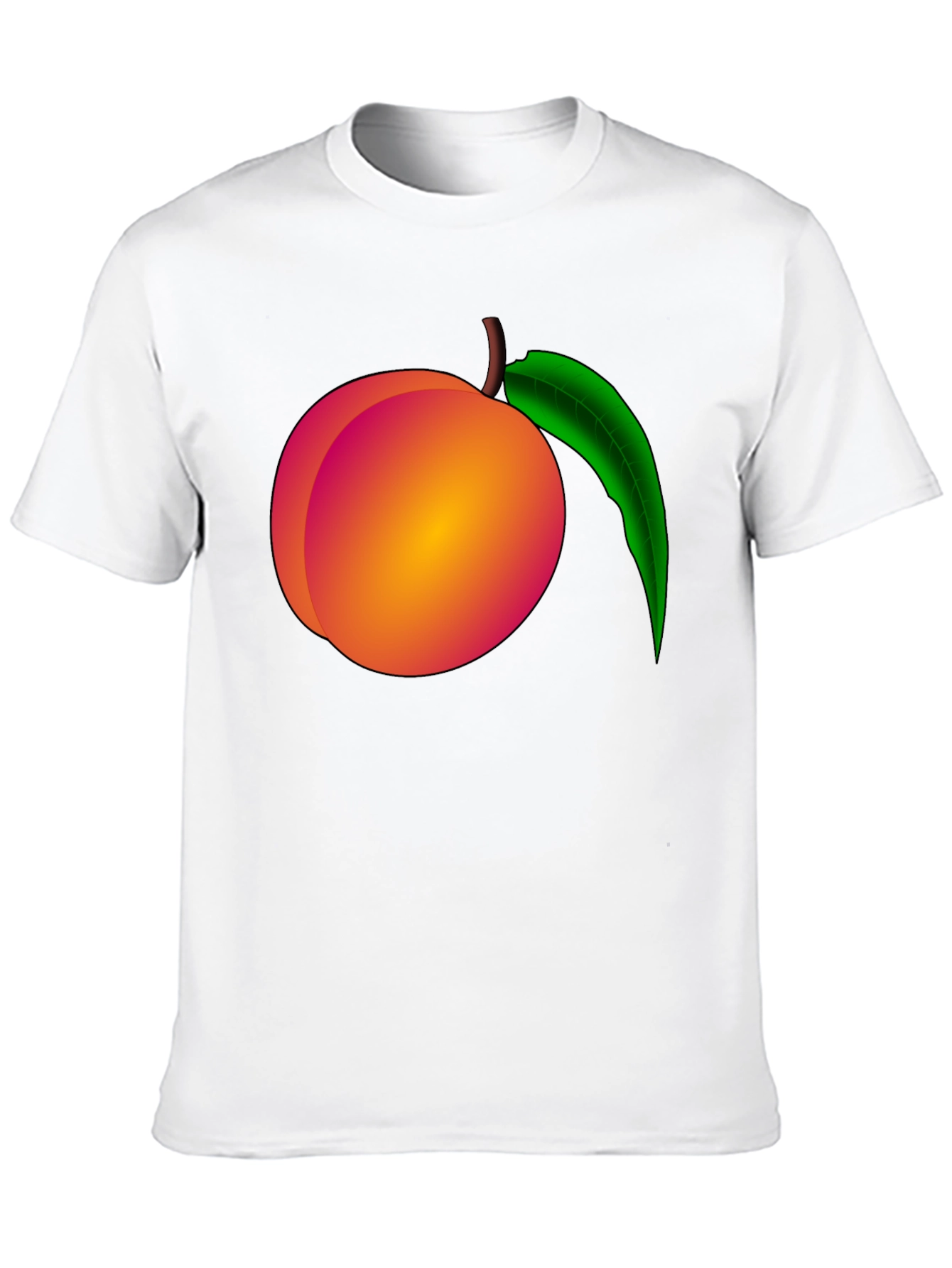Peach Graphic Black T-Shirt