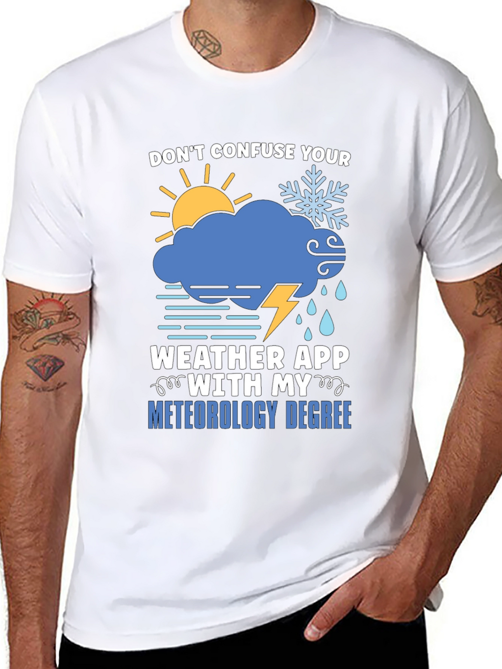 Funny Meteorology Degree T-Shirt - Weather App Warning