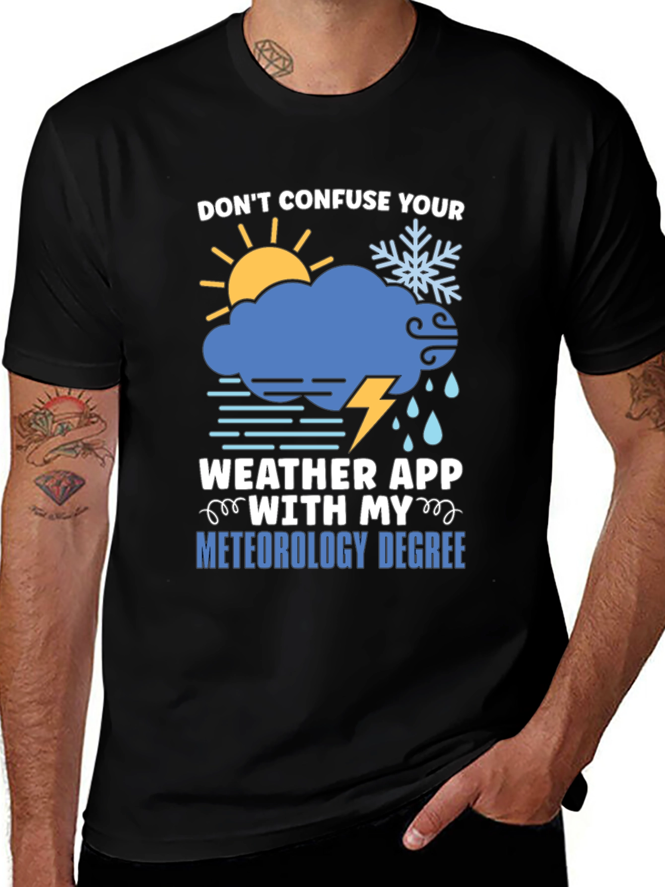 Funny Meteorology Degree T-Shirt - Weather App Warning