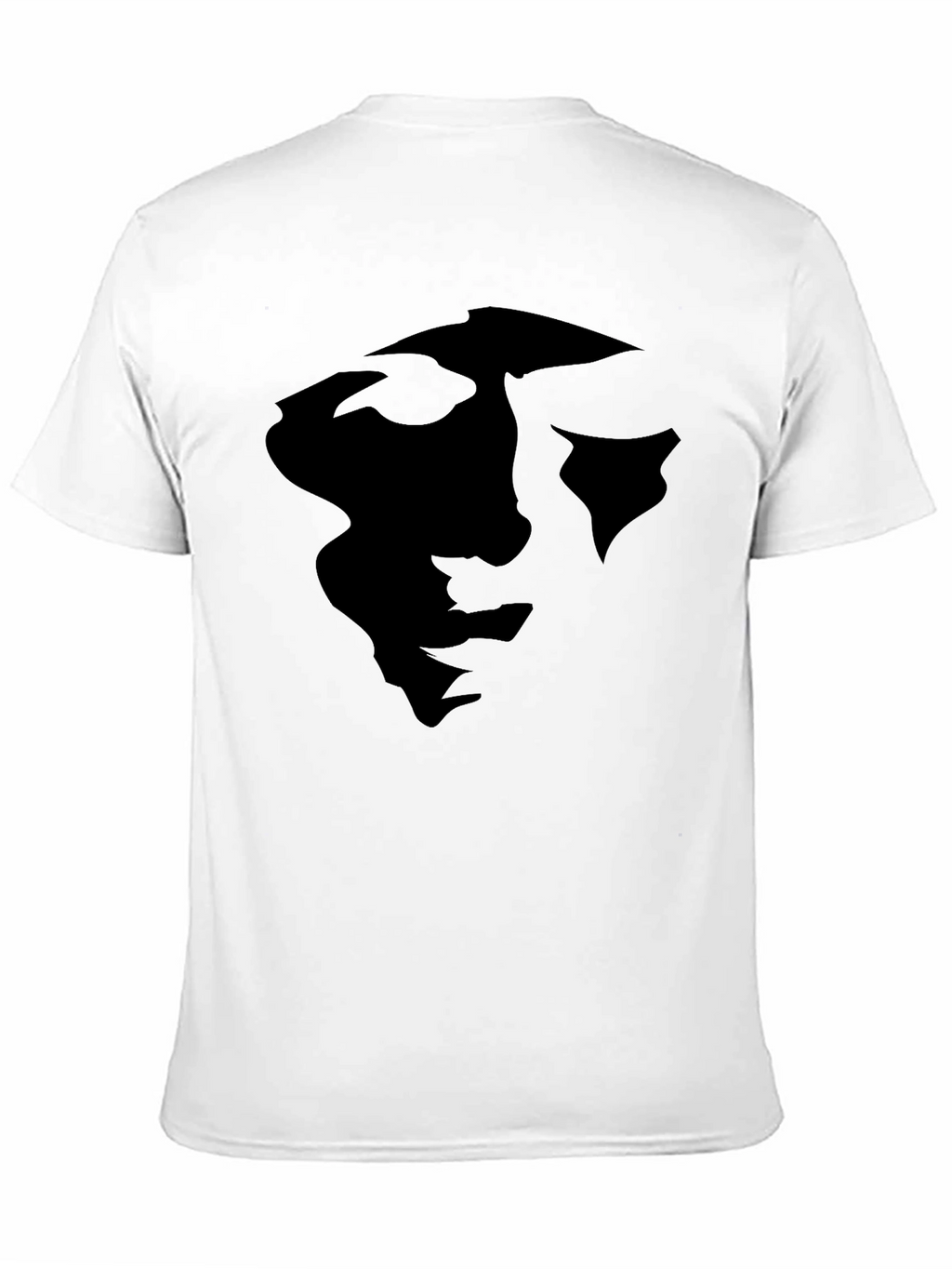 Abstract Face Graphic Black Tee