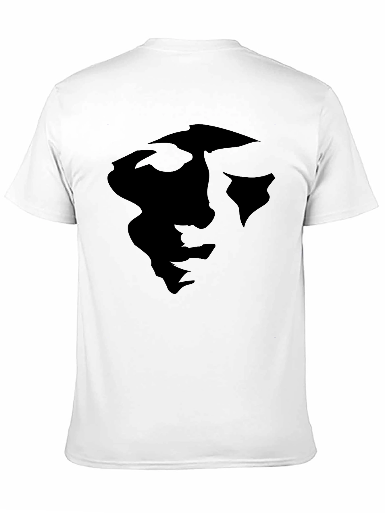 Abstract Face Graphic Black Tee