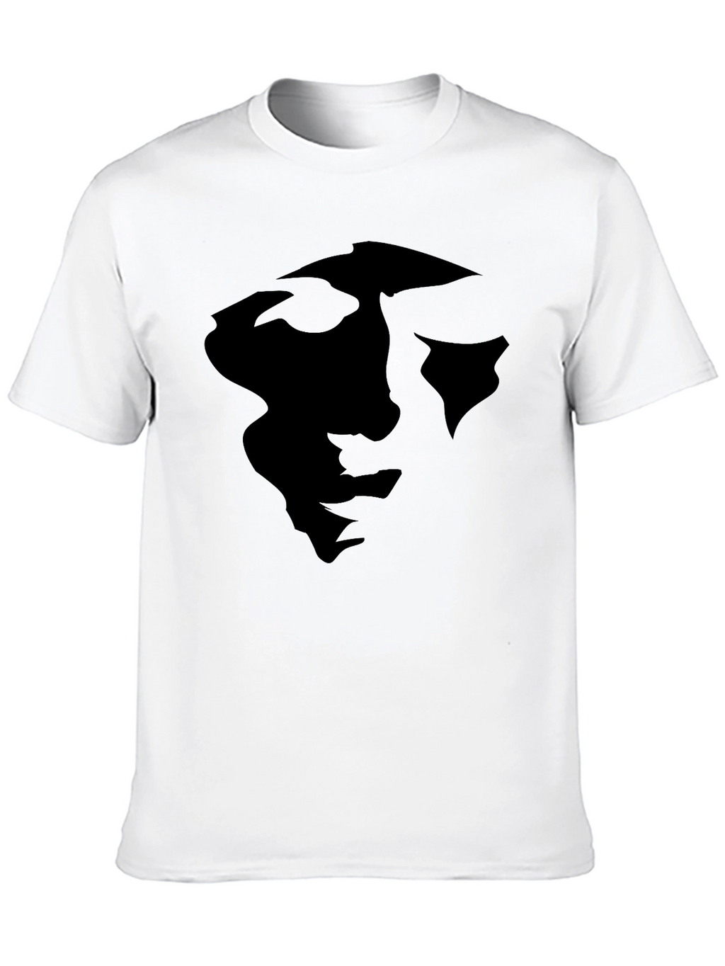 Abstract Face Graphic Black Tee