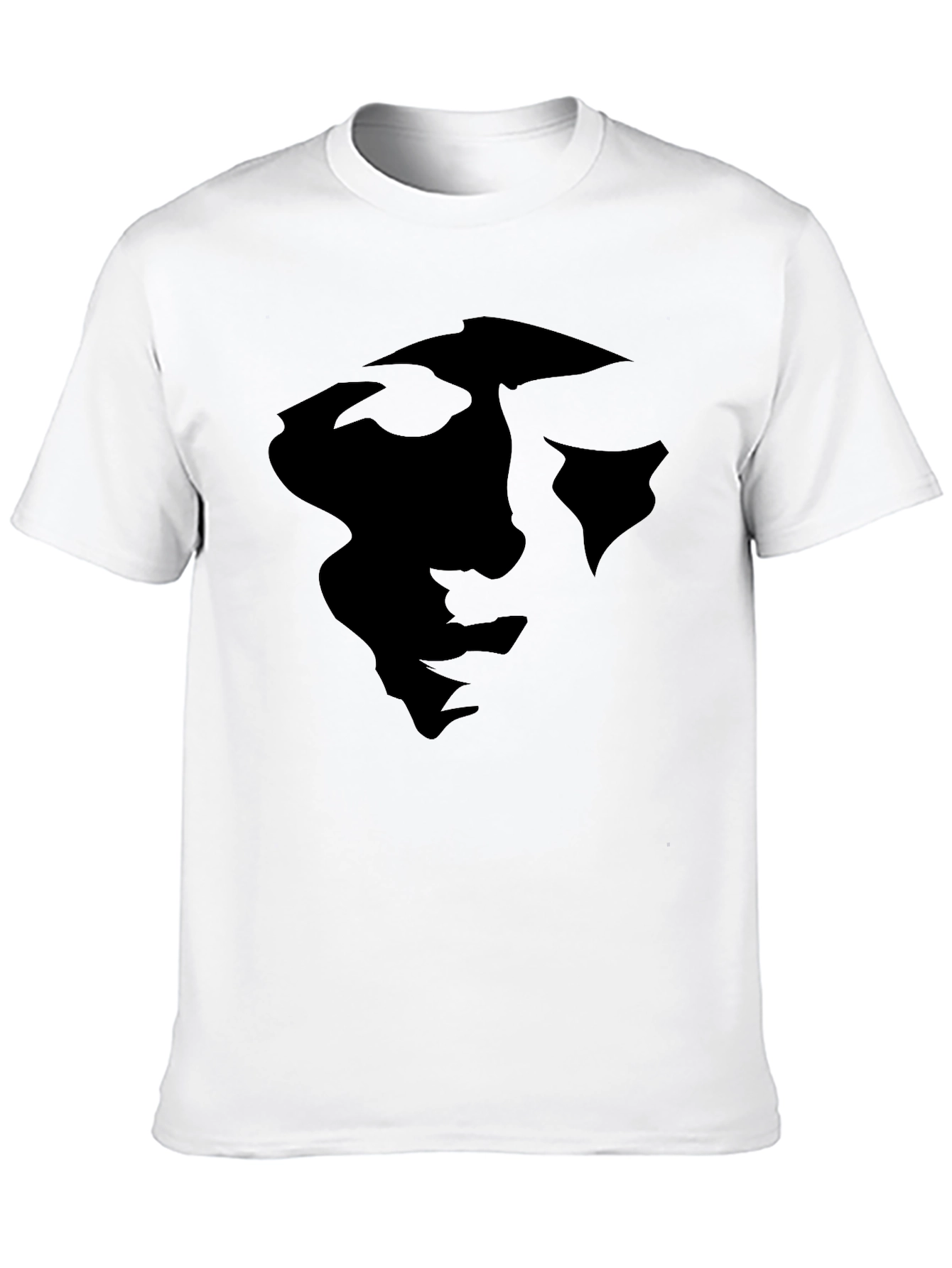 Abstract Face Graphic Black Tee