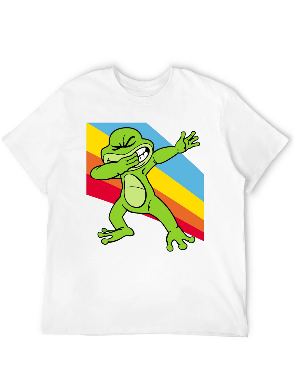 Dabbing Frog Tee - Rainbow Dab Cool Graphic T-Shirt
