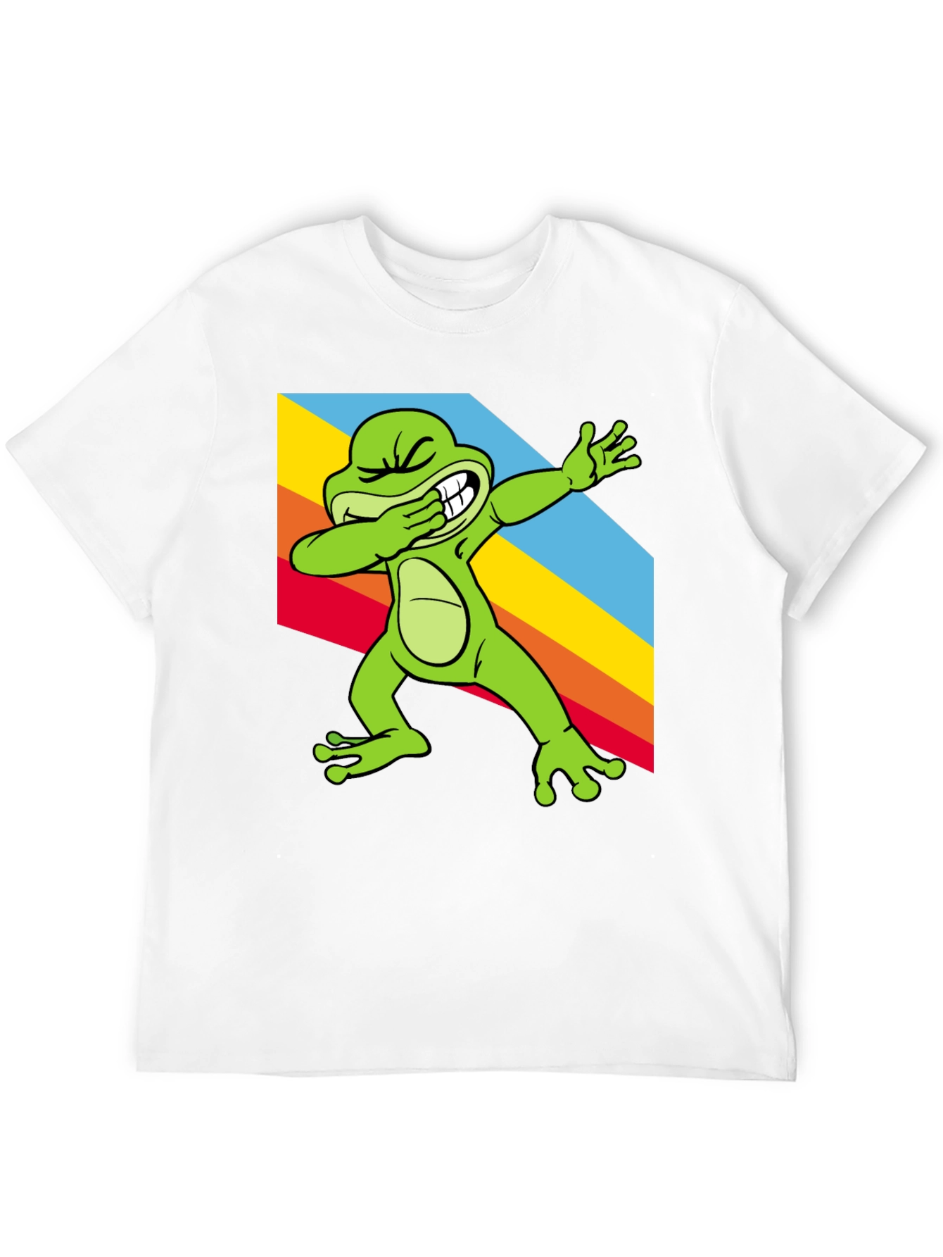 Dabbing Frog Tee - Rainbow Dab Cool Graphic T-Shirt