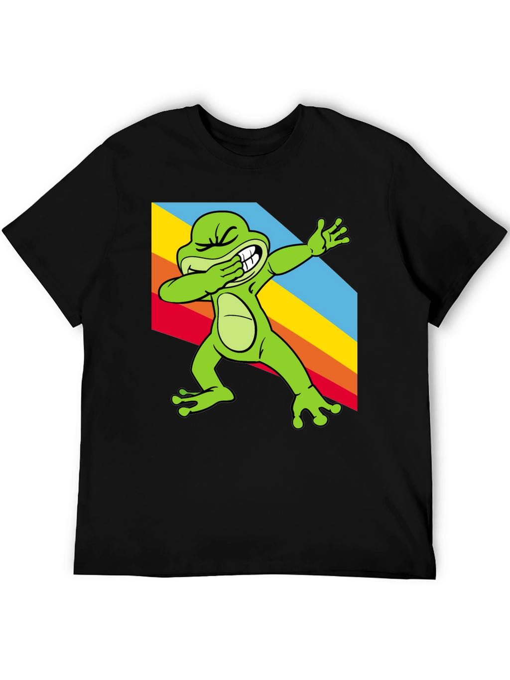 Dabbing Frog Tee - Rainbow Dab Cool Graphic T-Shirt