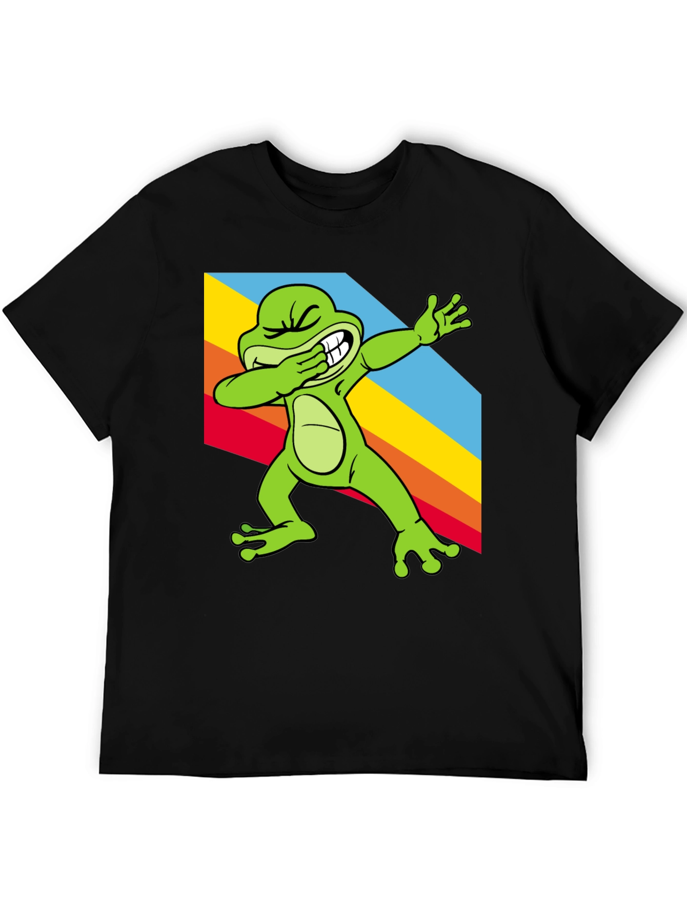 Dabbing Frog Tee - Rainbow Dab Cool Graphic T-Shirt