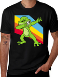 Dabbing Frog Tee - Rainbow Dab Cool Graphic T-Shirt