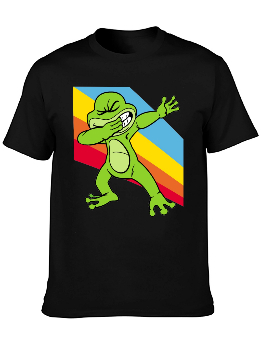 Dabbing Frog Tee - Rainbow Dab Cool Graphic T-Shirt