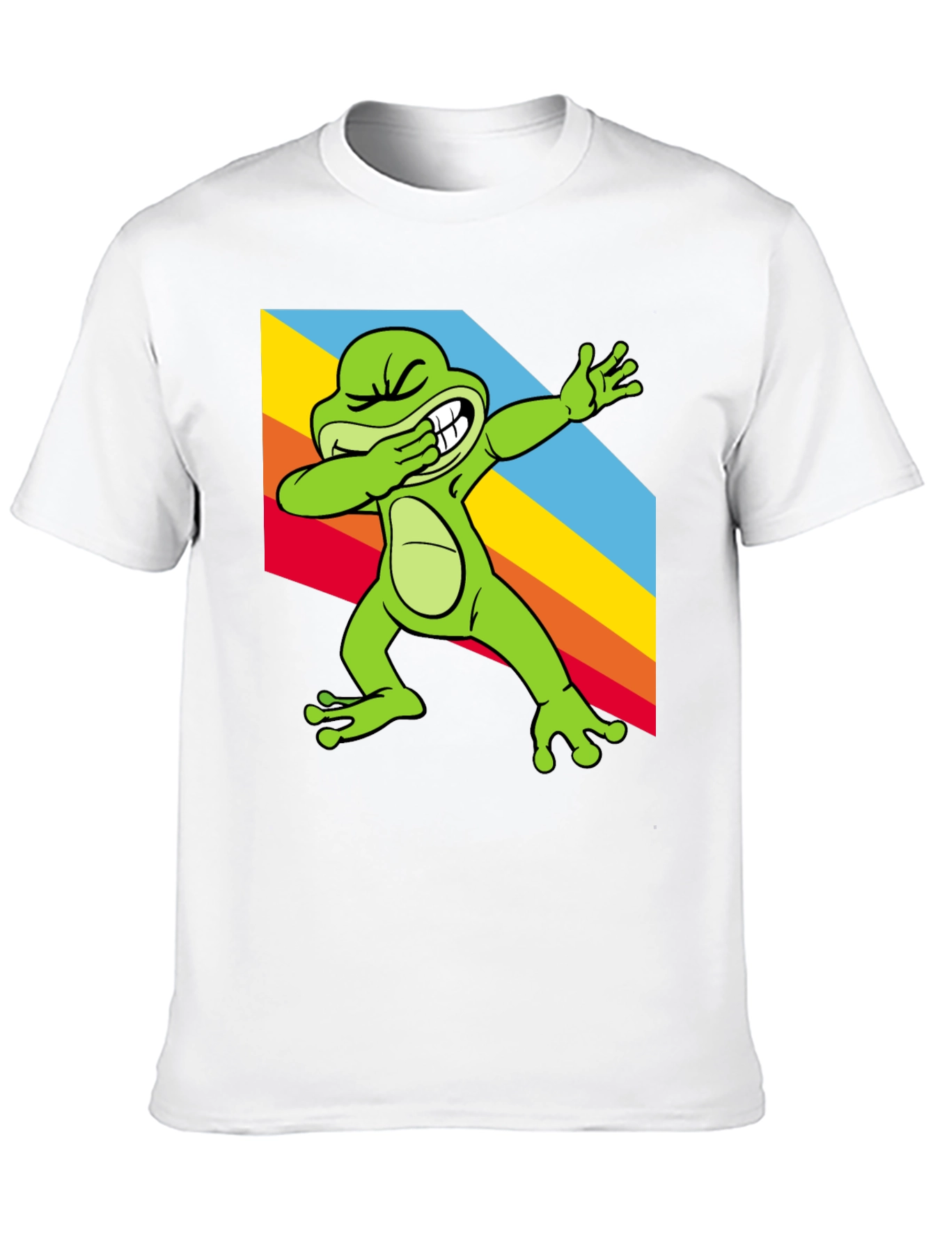 Dabbing Frog Tee - Rainbow Dab Cool Graphic T-Shirt