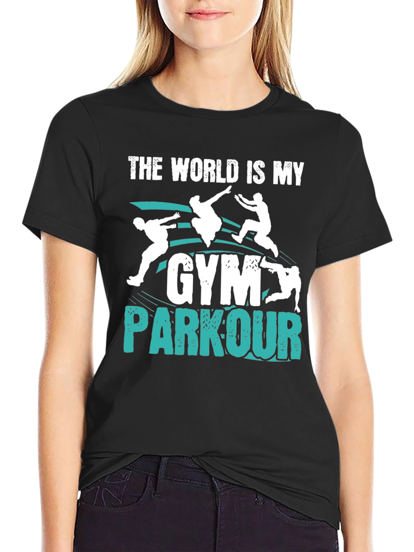 Parkour Gym Graphic Tee - The World Is My Gym Black T-Shirt
