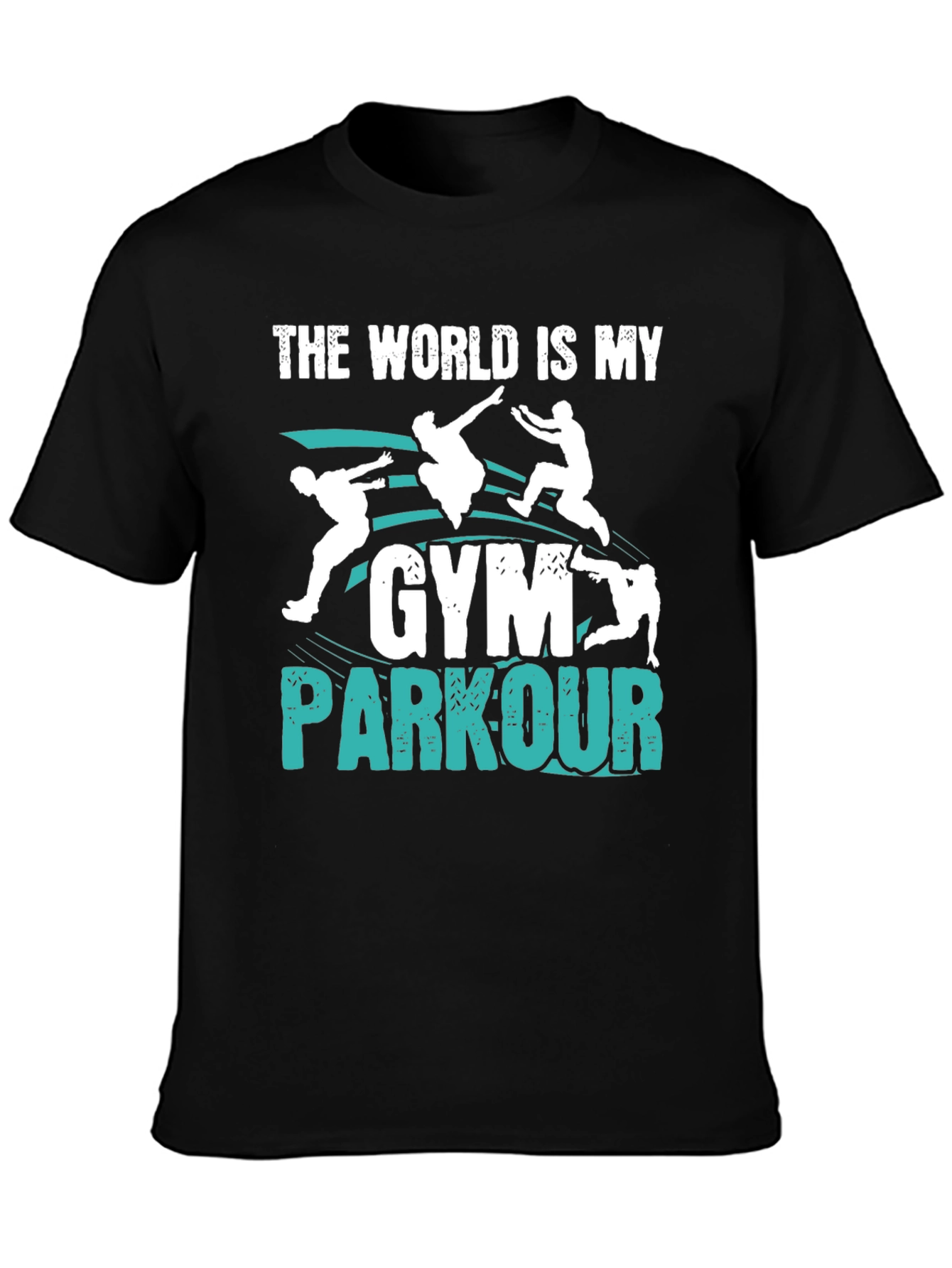 Parkour Gym Graphic Tee - The World Is My Gym Black T-Shirt