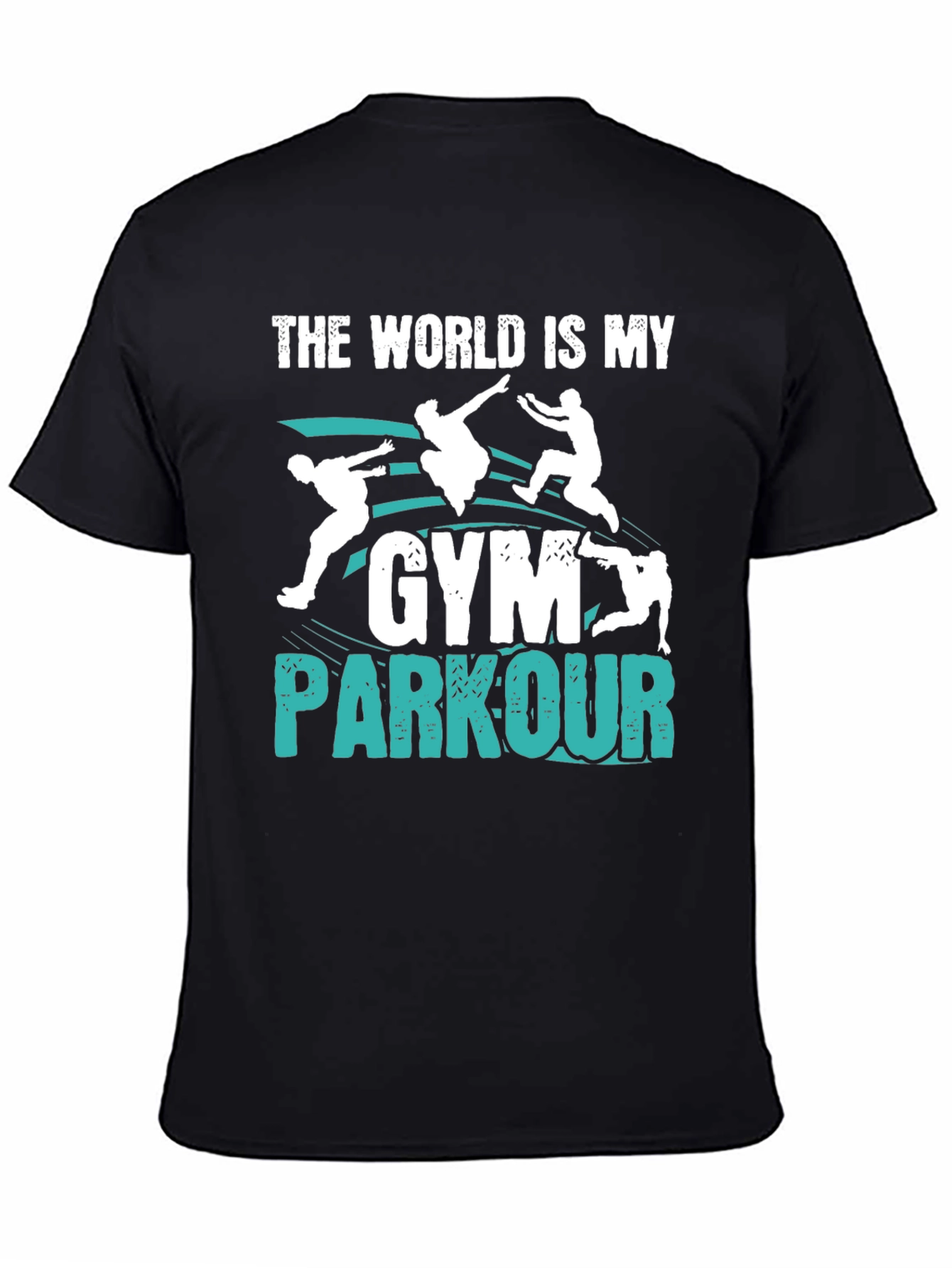 Parkour Gym Graphic Tee - The World Is My Gym Black T-Shirt
