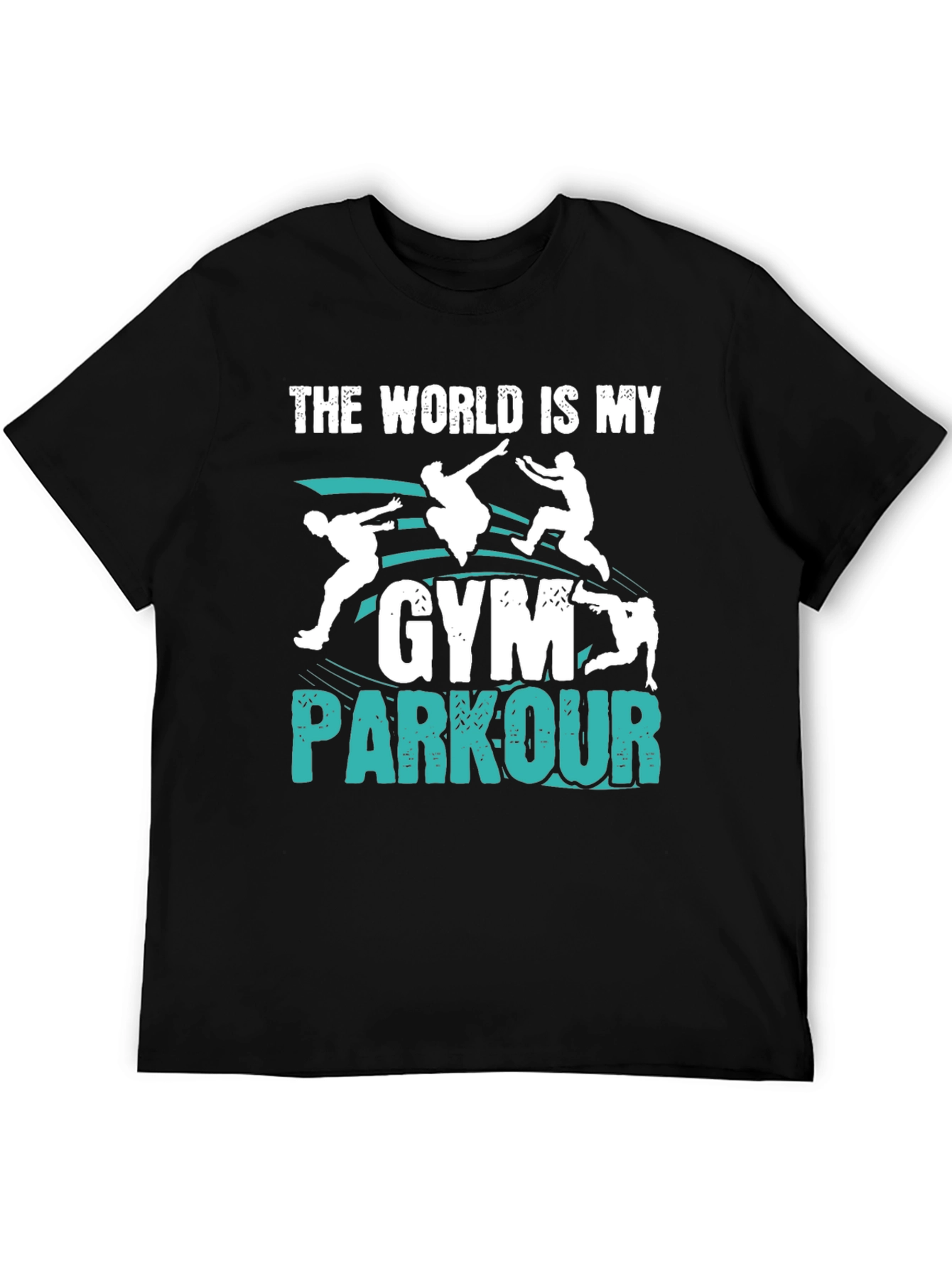 Parkour Gym Graphic Tee - The World Is My Gym Black T-Shirt