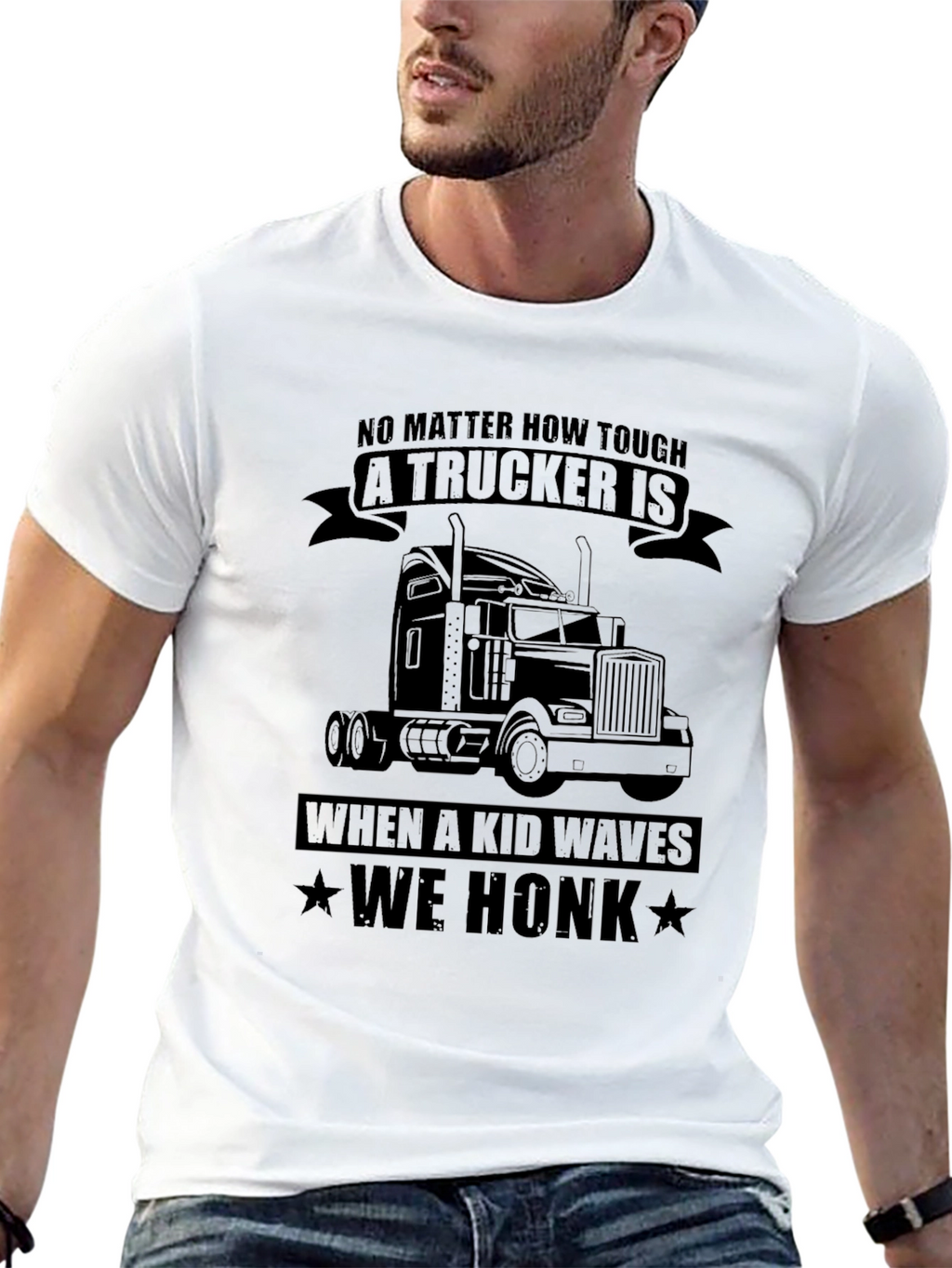 Trucker T-Shirt - We Honk For Kids!