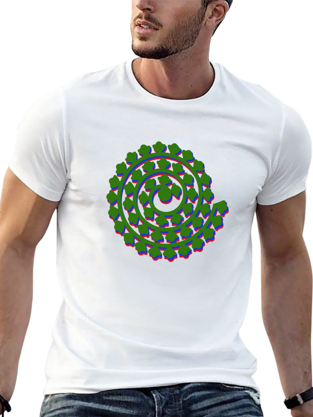 Abstract Spiral Graphic Tee - Bold & Unique Design