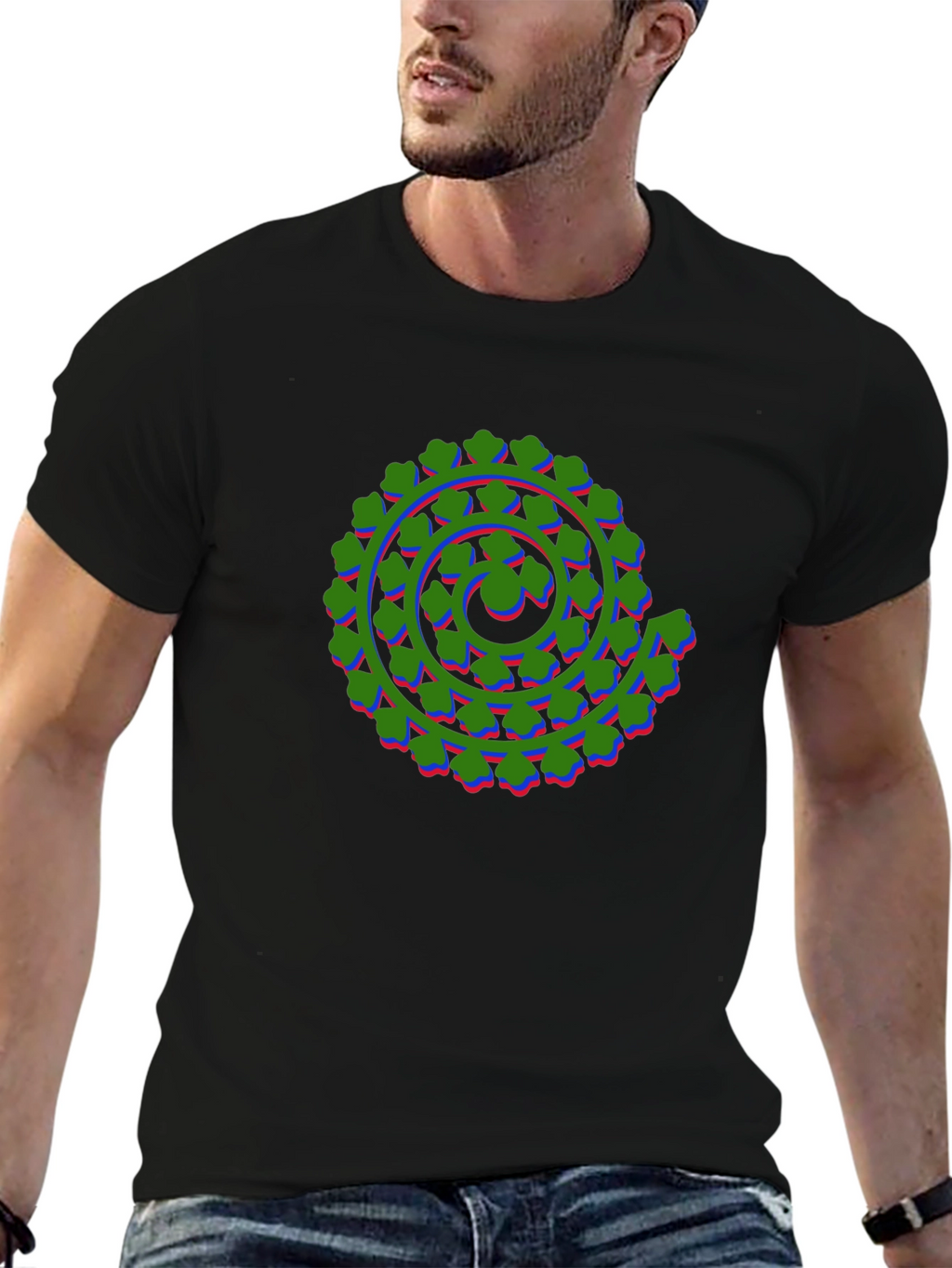 Abstract Spiral Graphic Tee - Bold & Unique Design