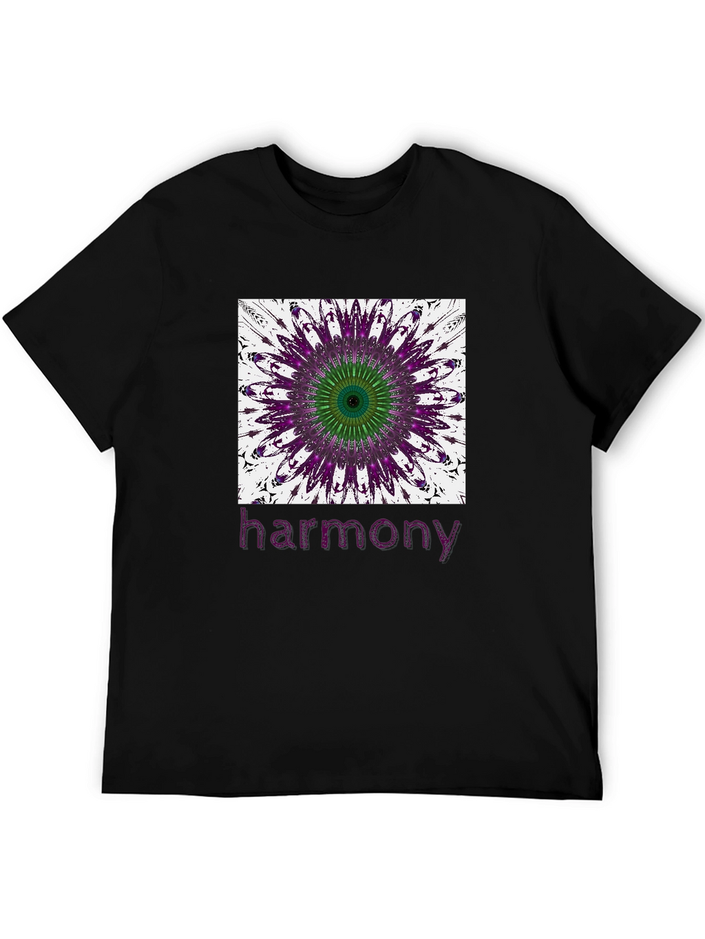 Harmony Mandala Graphic Tee - Stylish Black T-Shirt