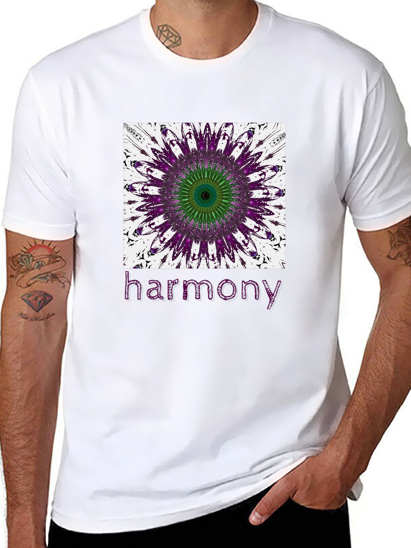 Harmony Mandala Graphic Tee - Stylish Black T-Shirt