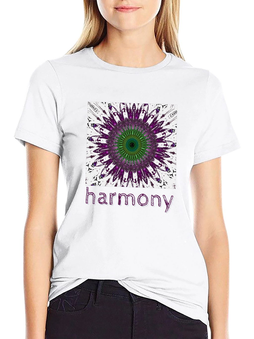 Harmony Mandala Graphic Tee - Stylish Black T-Shirt