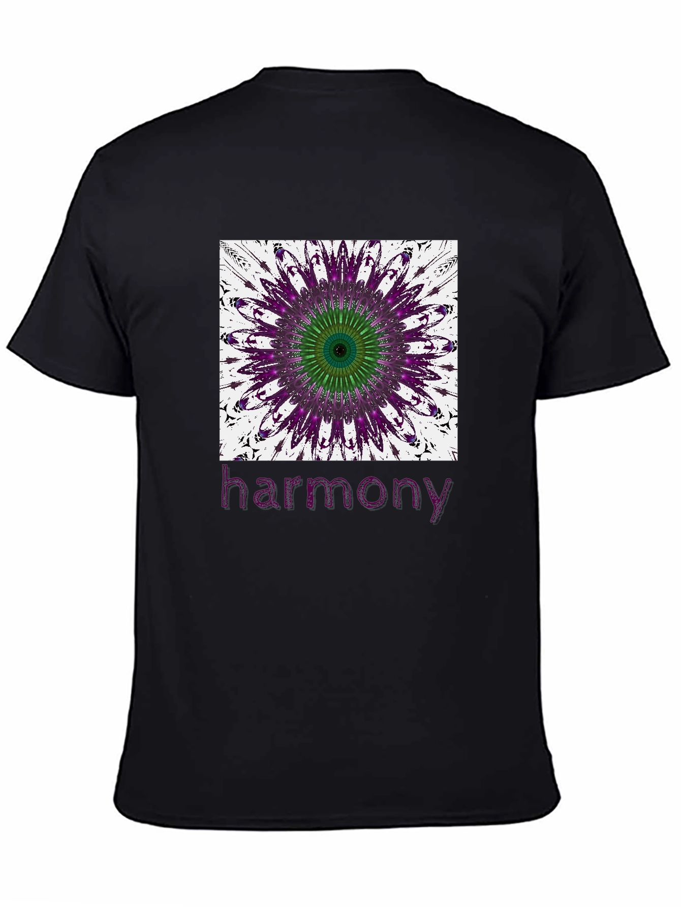 Harmony Mandala Graphic Tee - Stylish Black T-Shirt