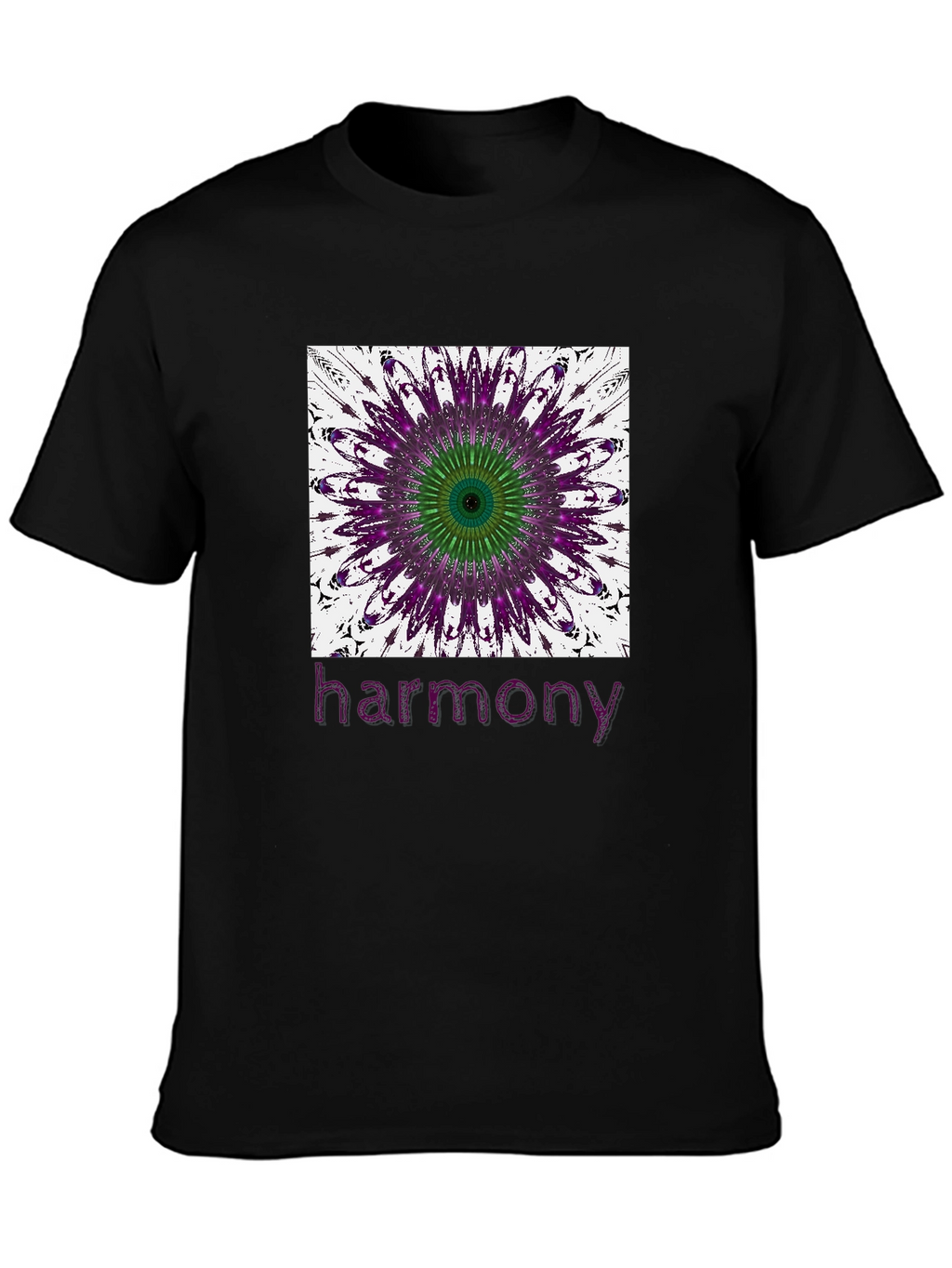 Harmony Mandala Graphic Tee - Stylish Black T-Shirt