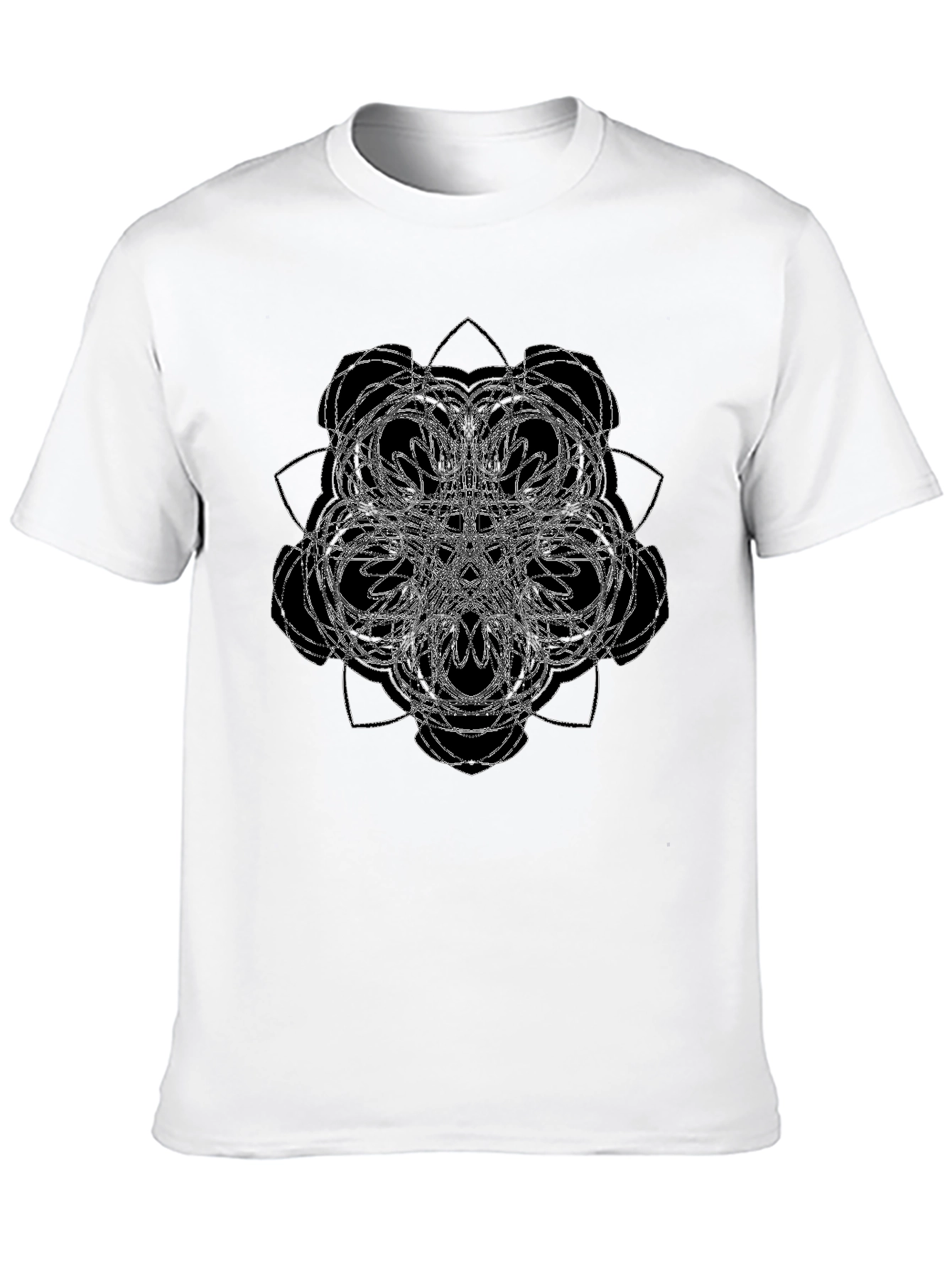Abstract Graphic Black T-Shirt