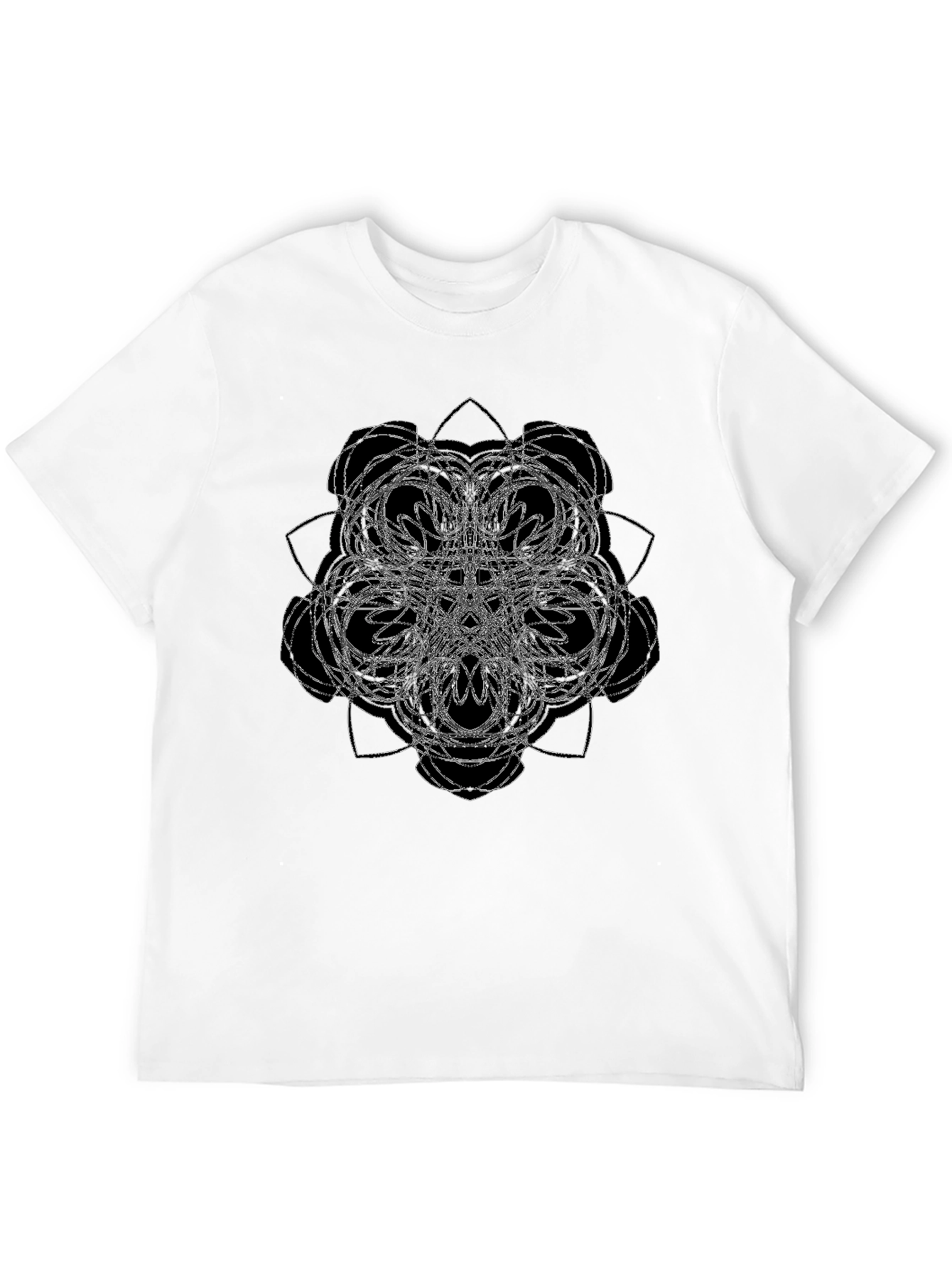 Abstract Graphic Black T-Shirt