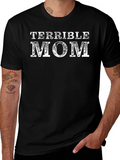 Terrible Mom Graphic Tee - Black Cotton T-Shirt