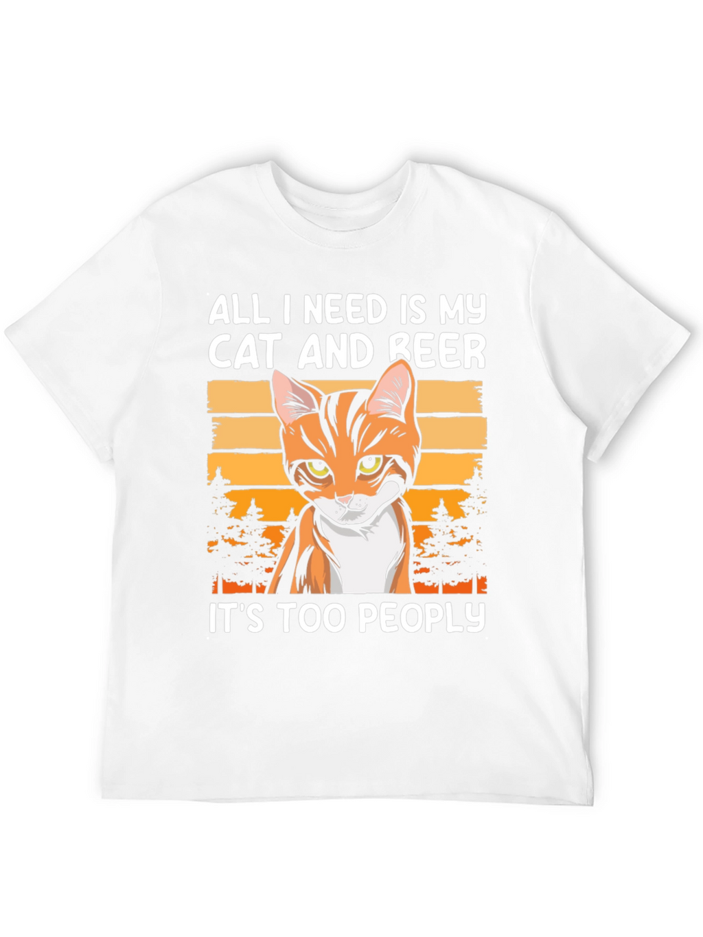 Cat and Beer T-Shirt: Introvert Humor Tee