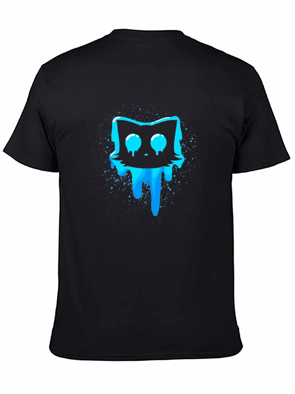 Meltdown Cat Graphic T-Shirt - Black
