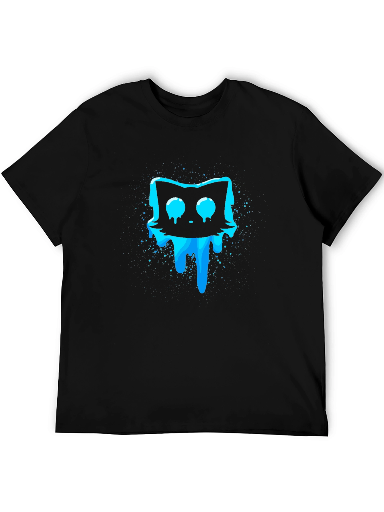 Meltdown Cat Graphic T-Shirt - Black