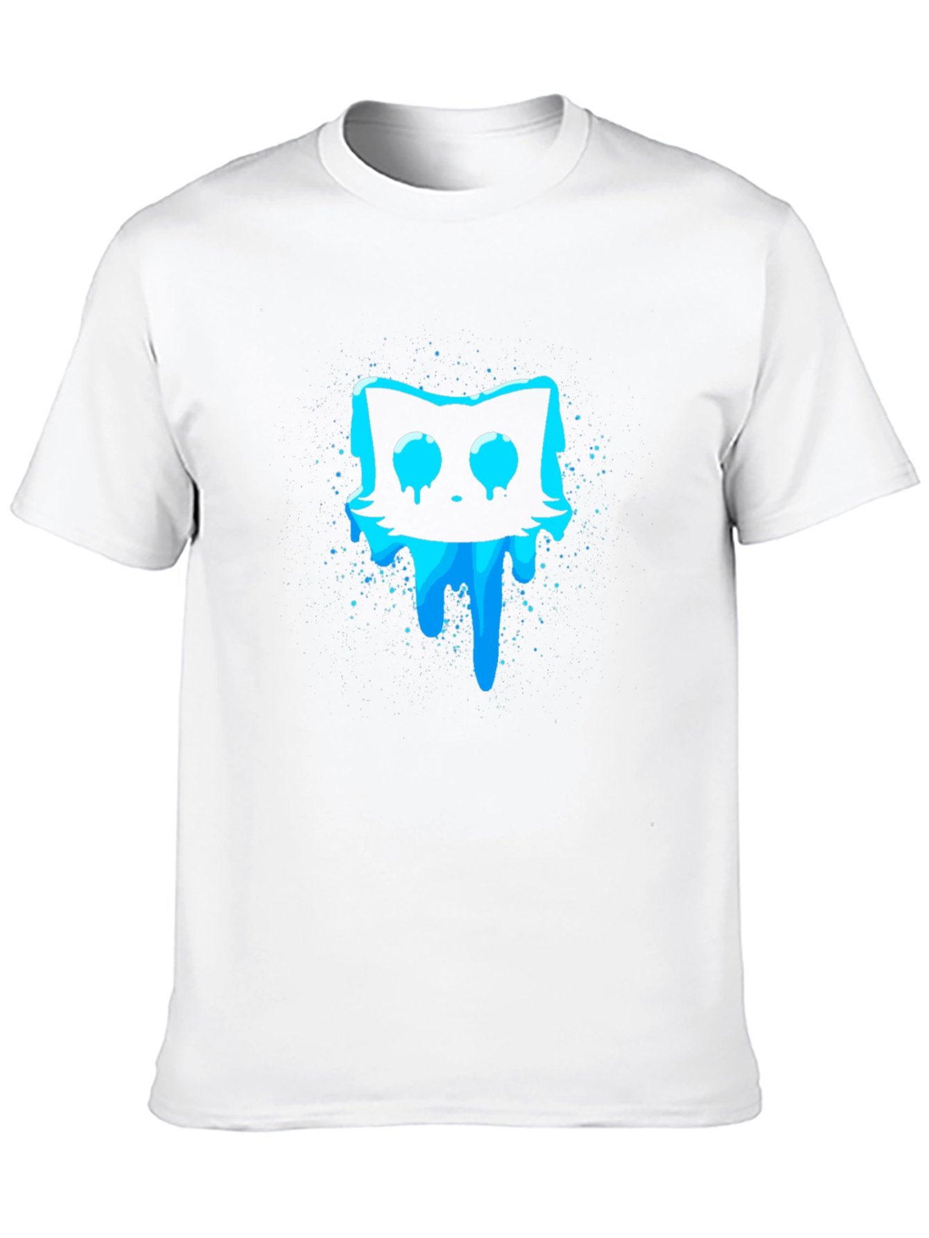 Meltdown Cat Graphic T-Shirt - Black