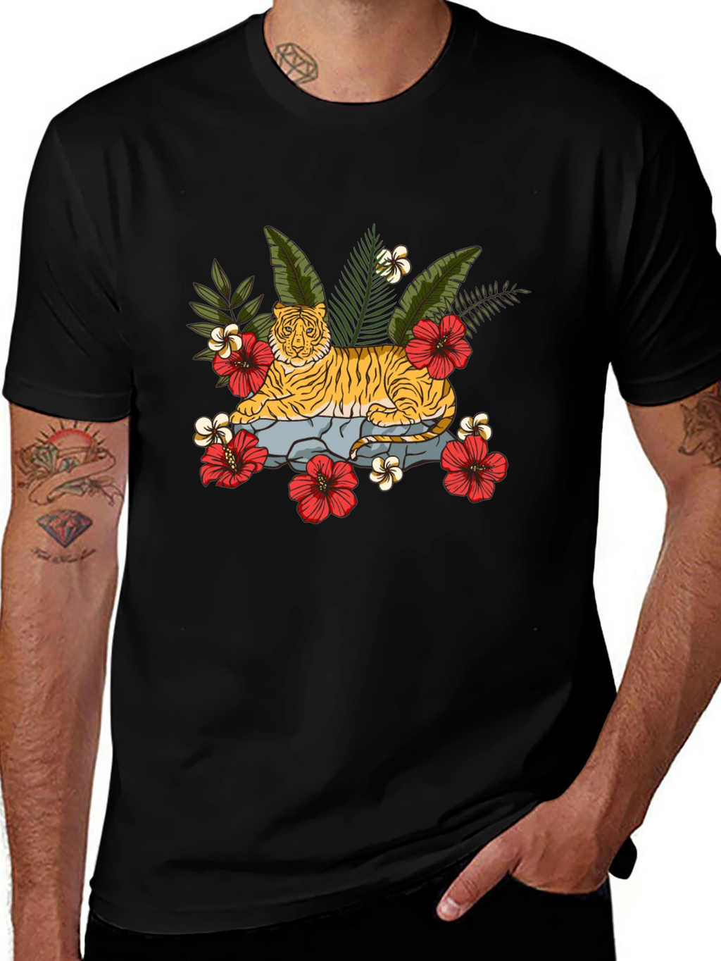 Tiger Floral Graphic Tee