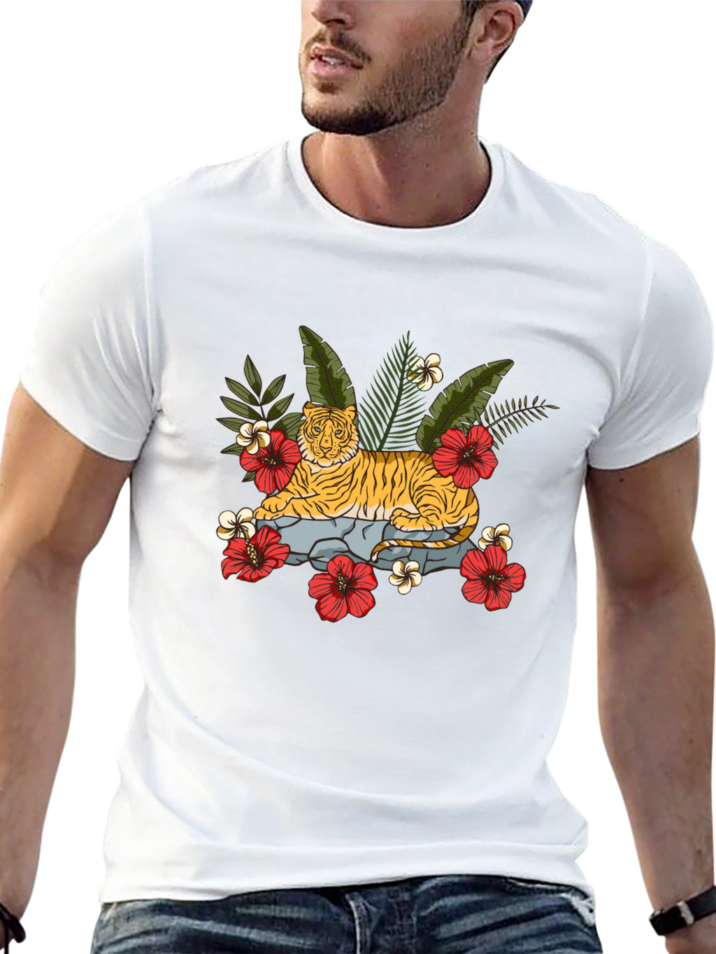 Tiger Floral Graphic Tee