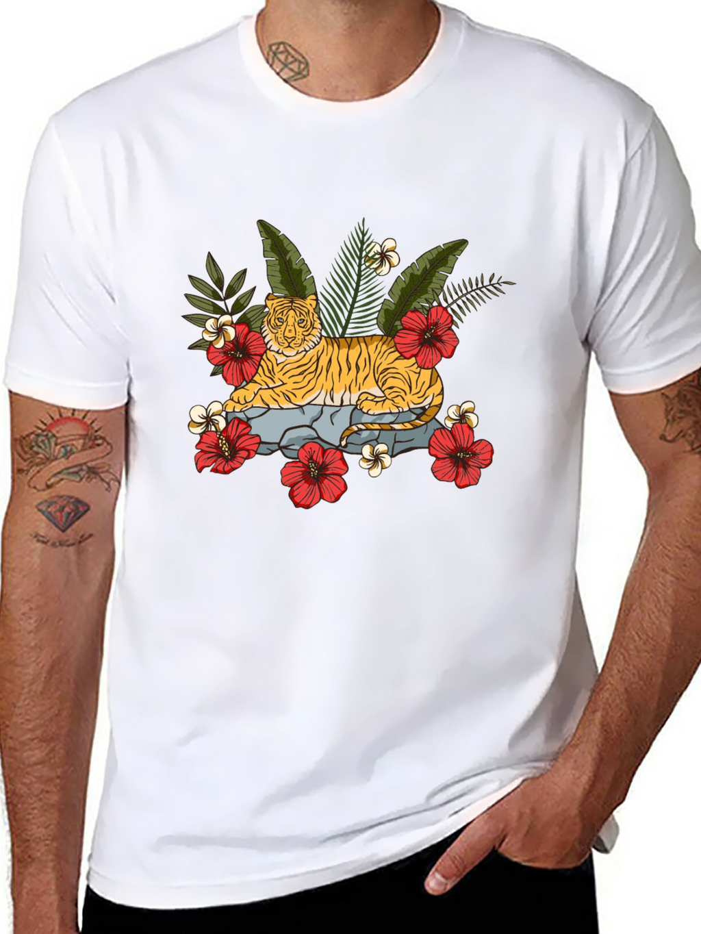 Tiger Floral Graphic Tee
