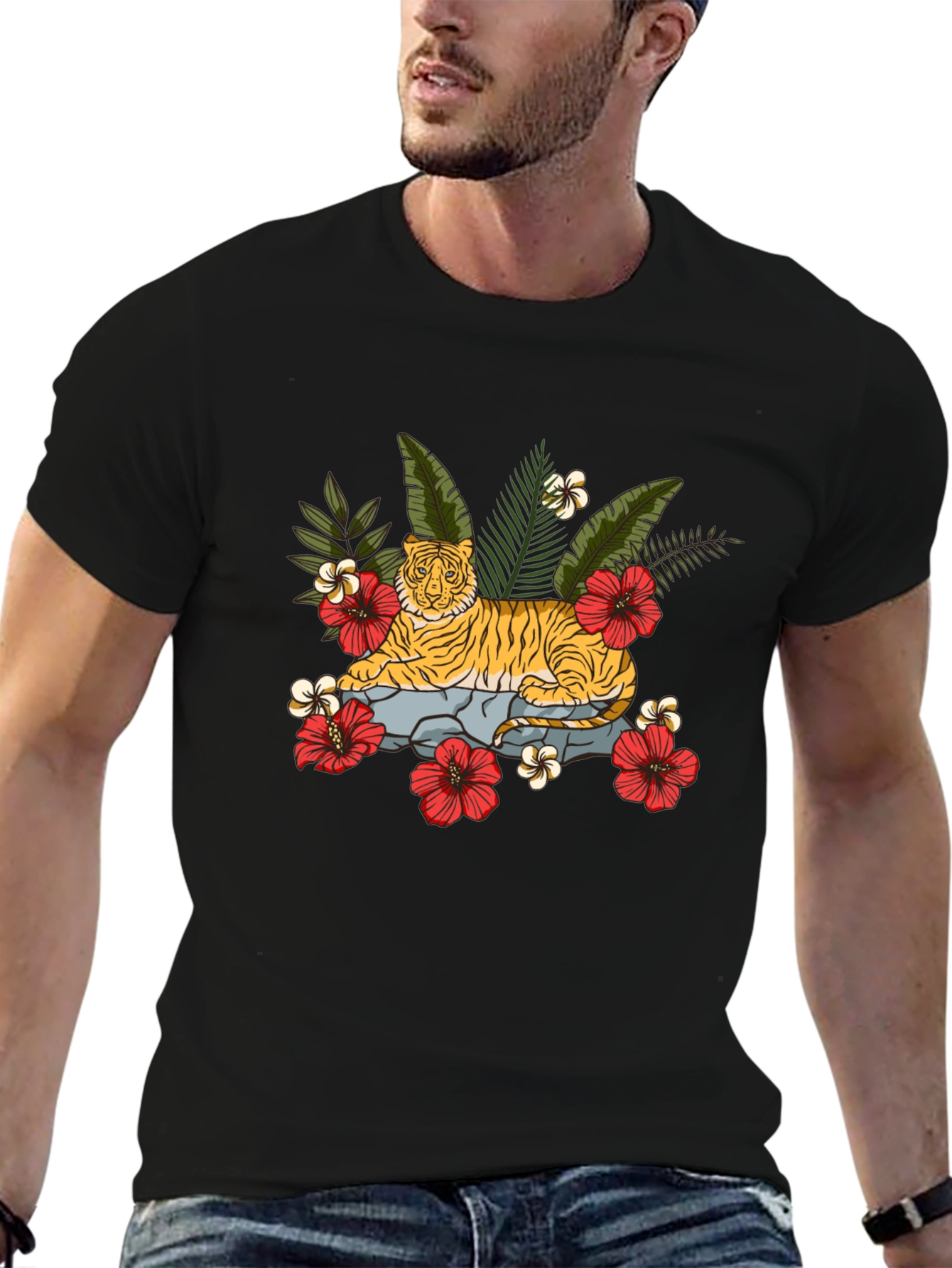 Tiger Floral Graphic Tee