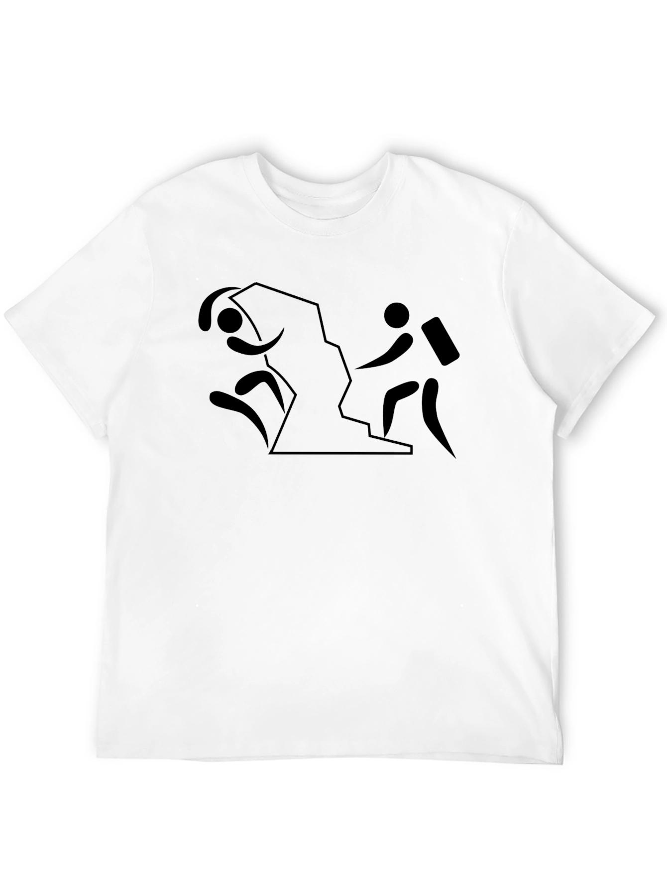 Hiking Adventure Tee - Black Cotton Shirt