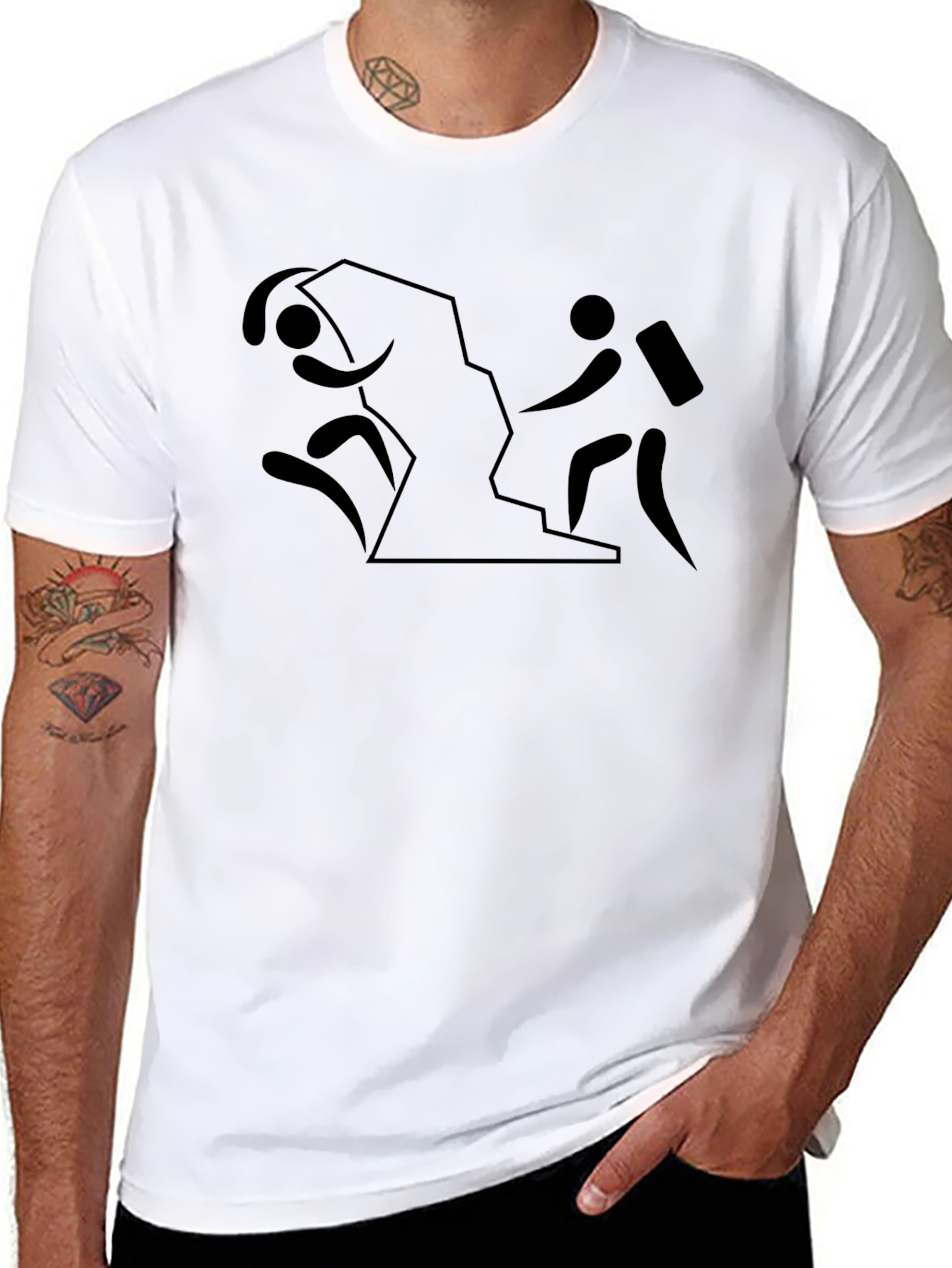 Hiking Adventure Tee - Black Cotton Shirt