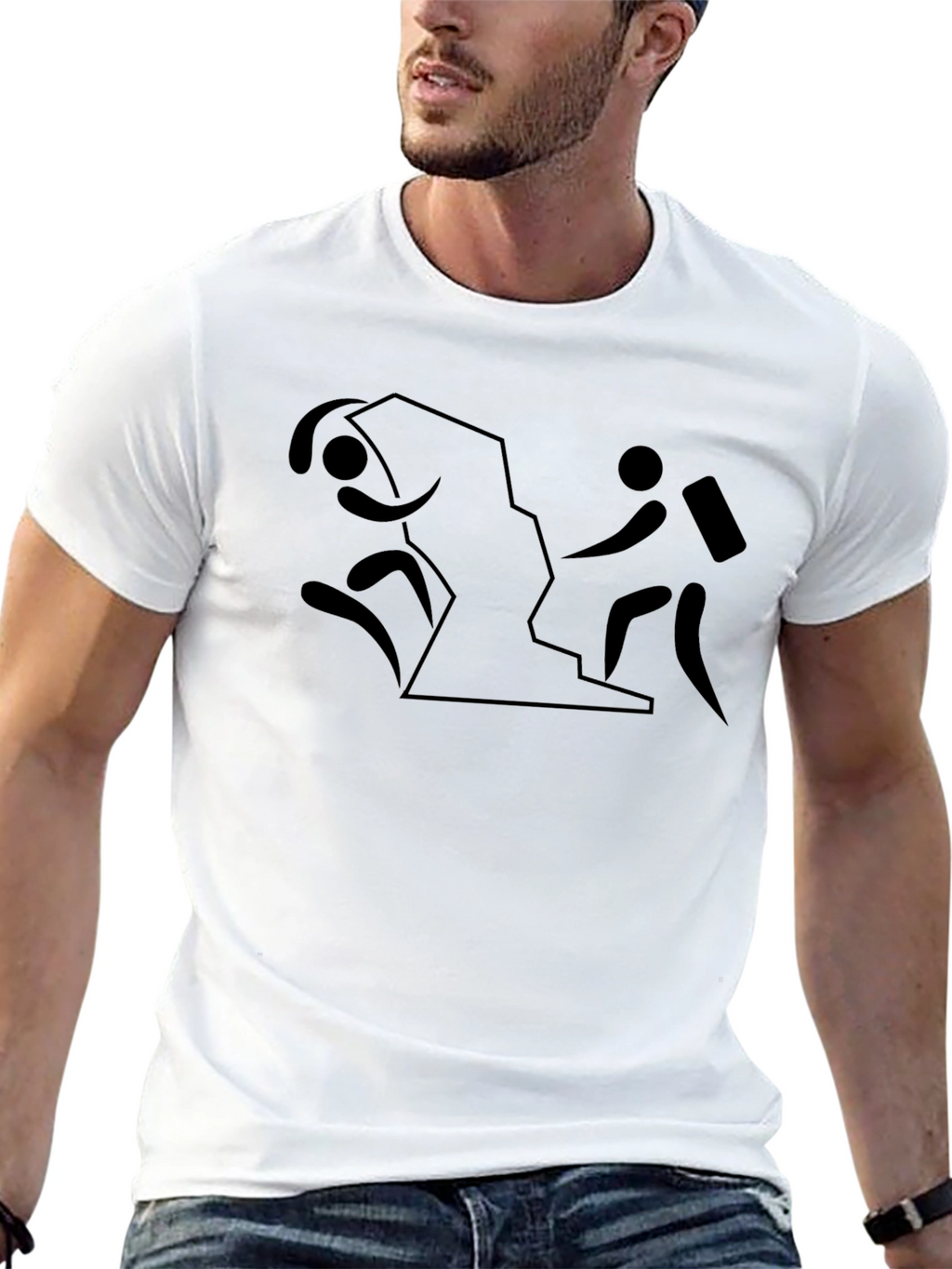 Hiking Adventure Tee - Black Cotton Shirt