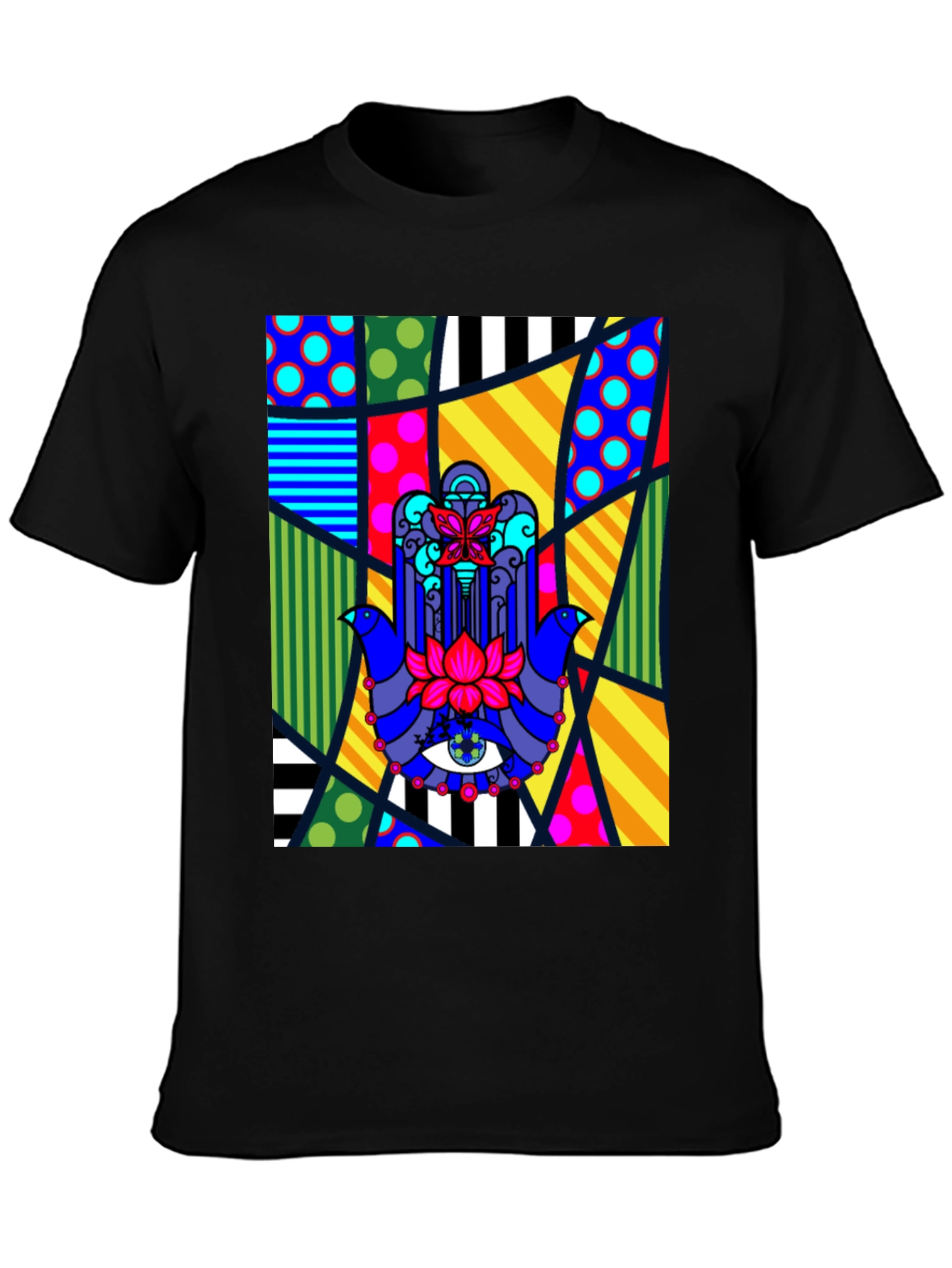 Colorful Hamsa Hand Graphic Tee
