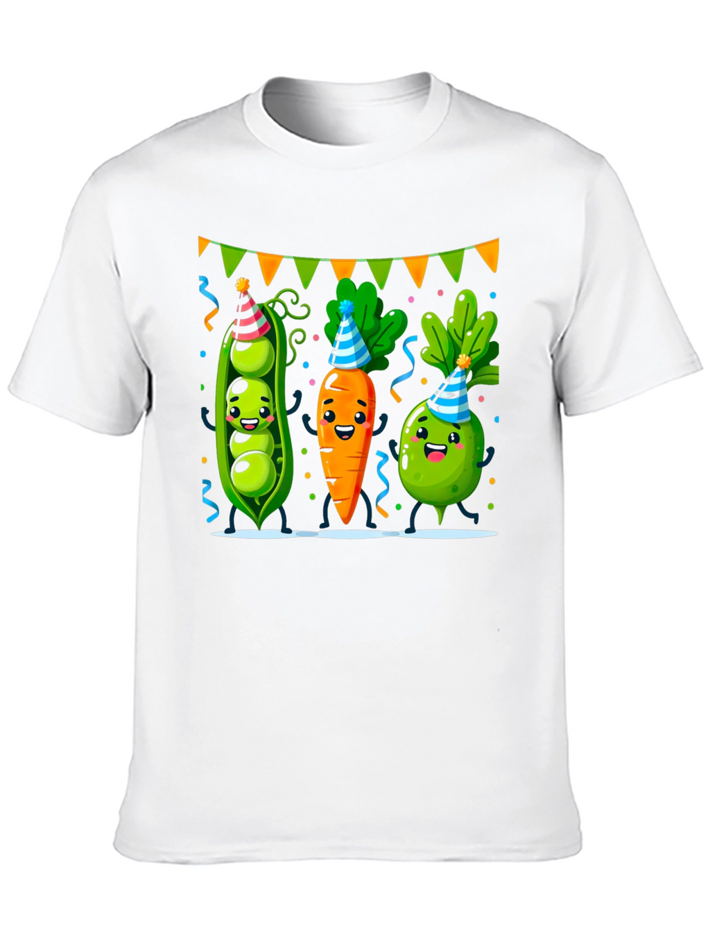 Party Veggies Black T-Shirt
